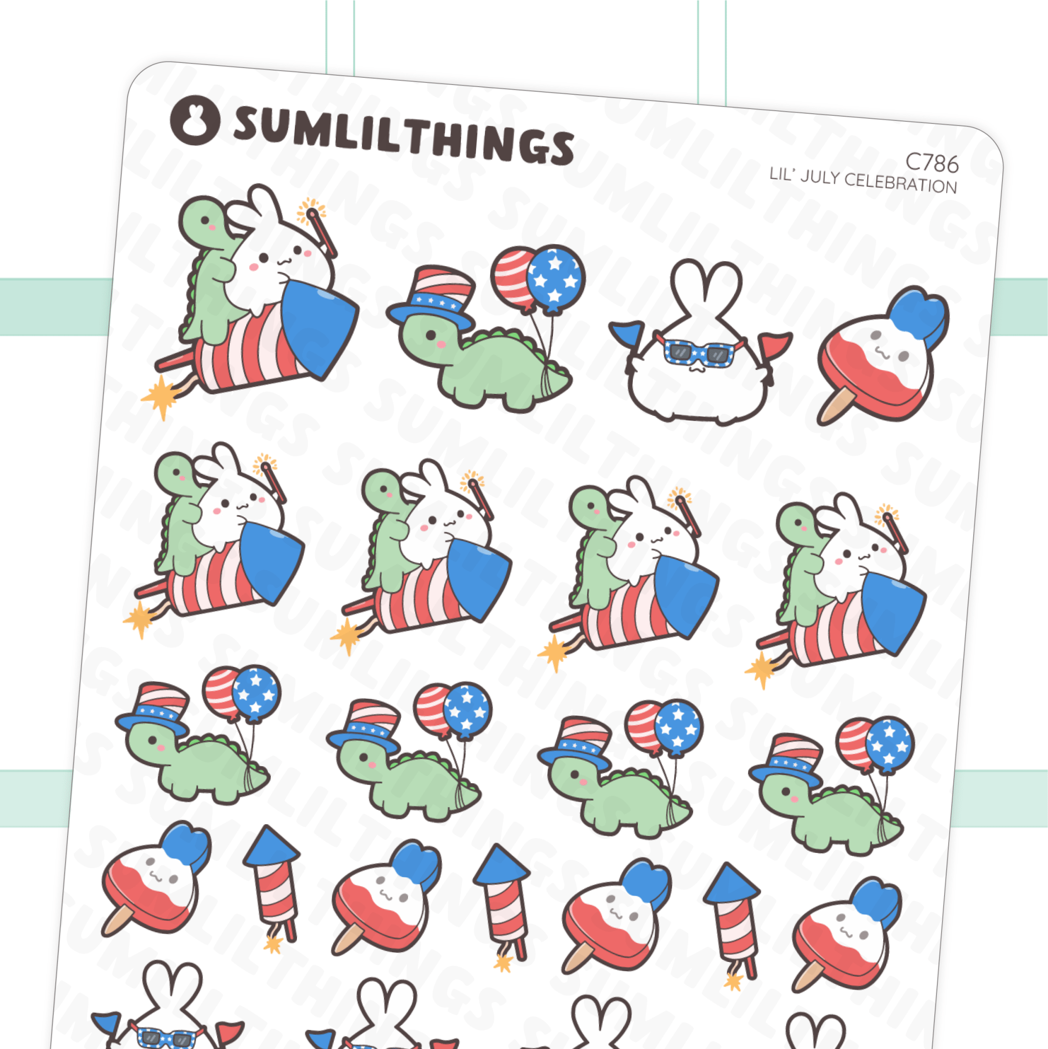 Lil’ July Celebration Stickers - SumLilThings