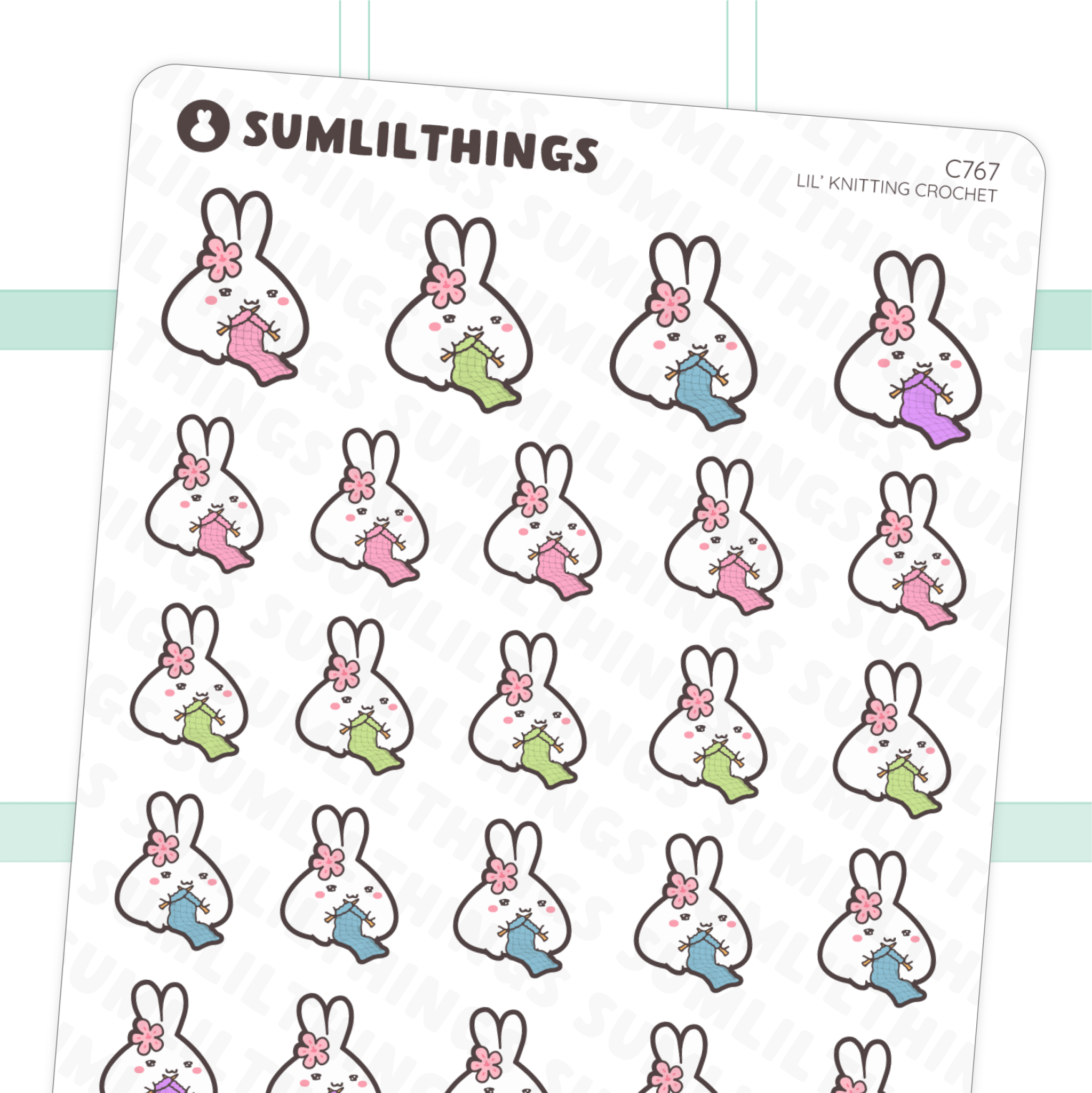 Lil' Knitting Stickers - SumLilThings