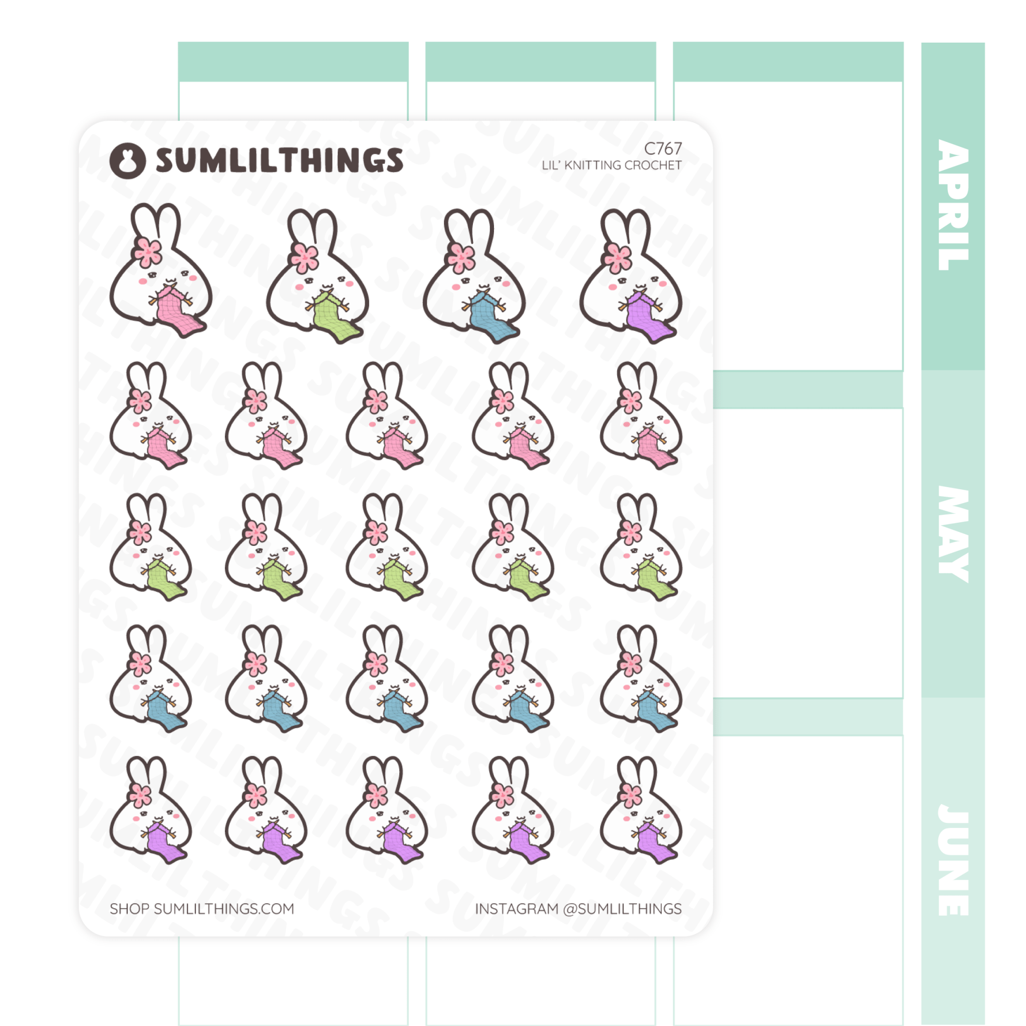 Lil' Knitting Stickers - SumLilThings