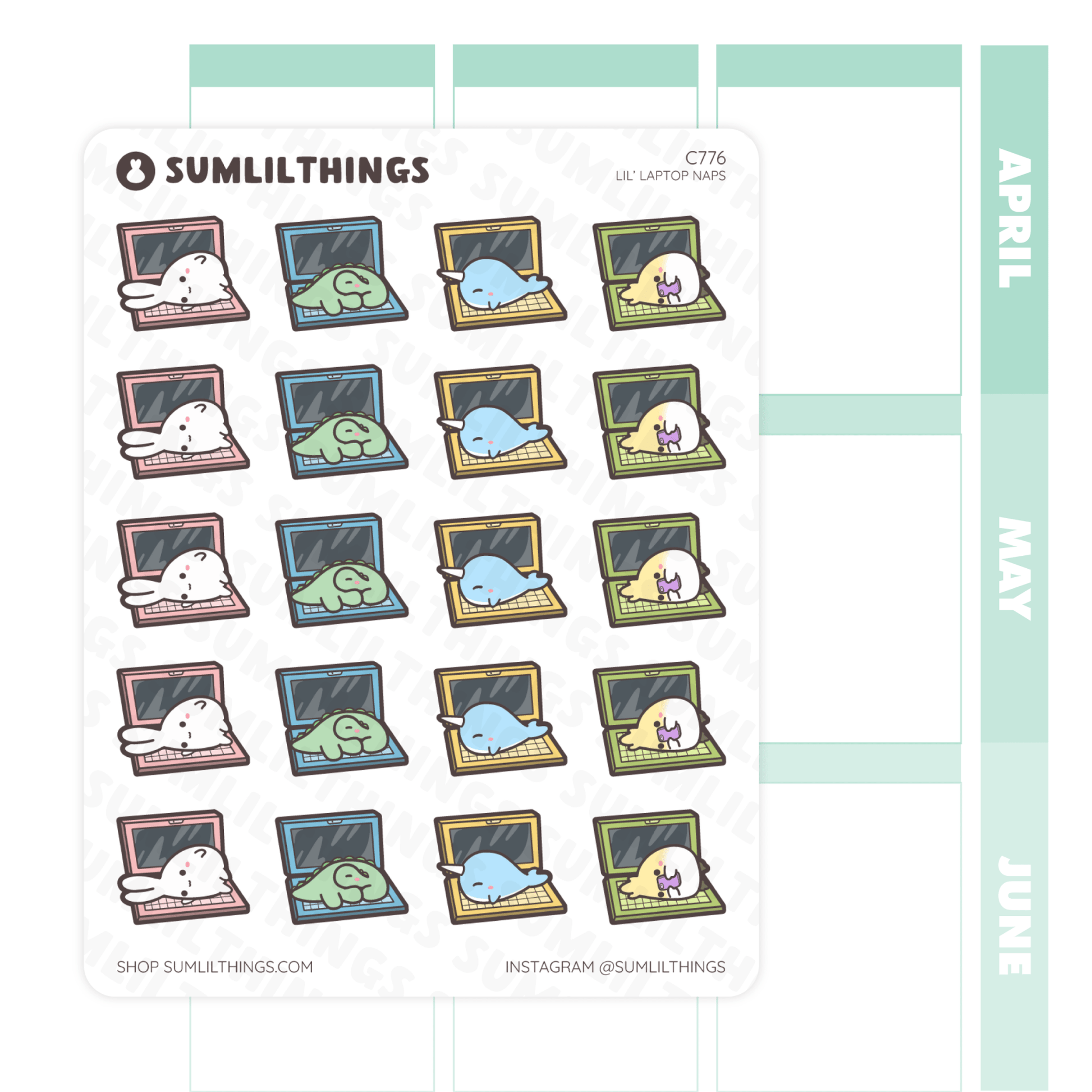 Lil' Laptop Naps Stickers - SumLilThings