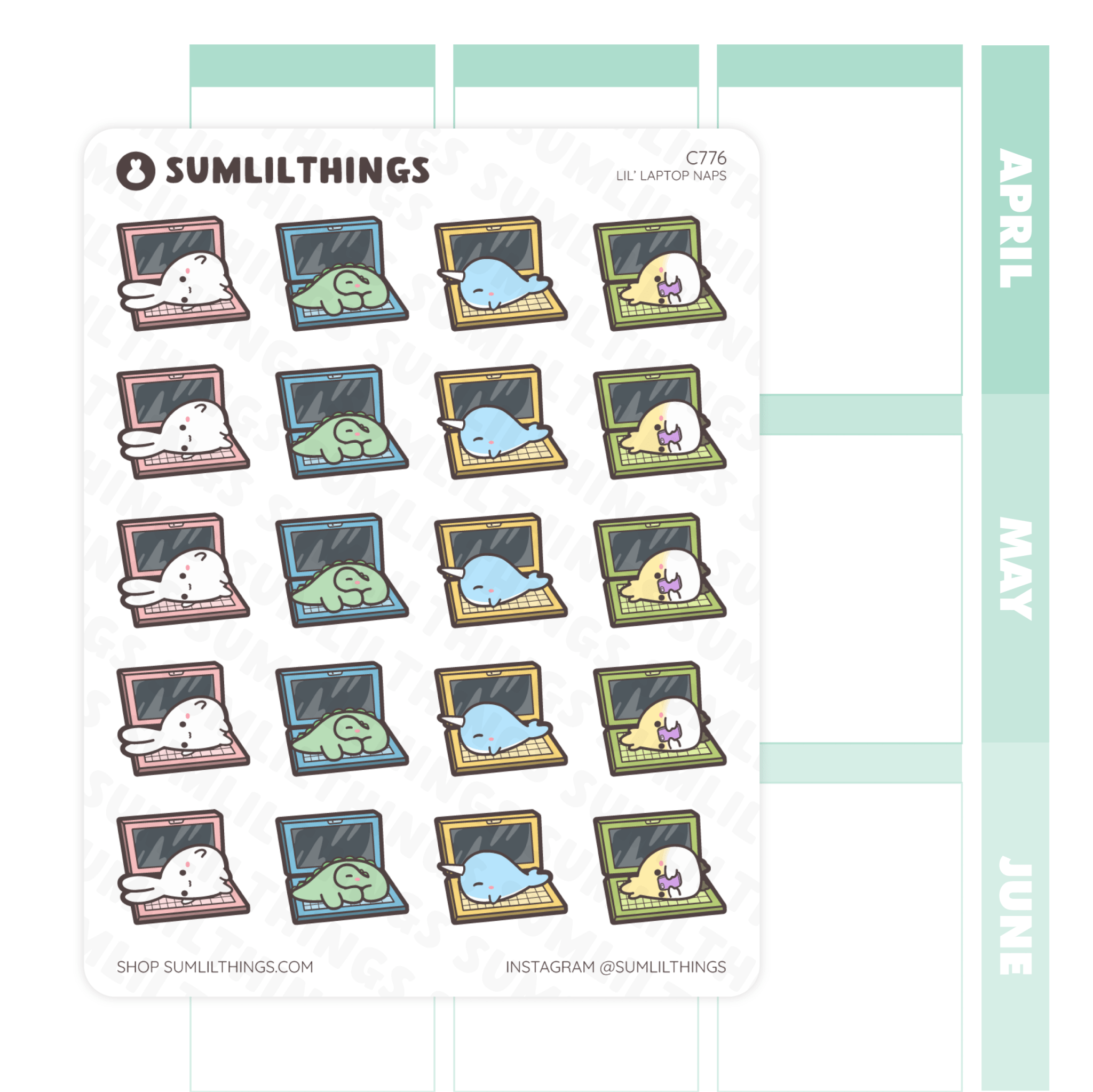 Lil' Laptop Naps Stickers - SumLilThings