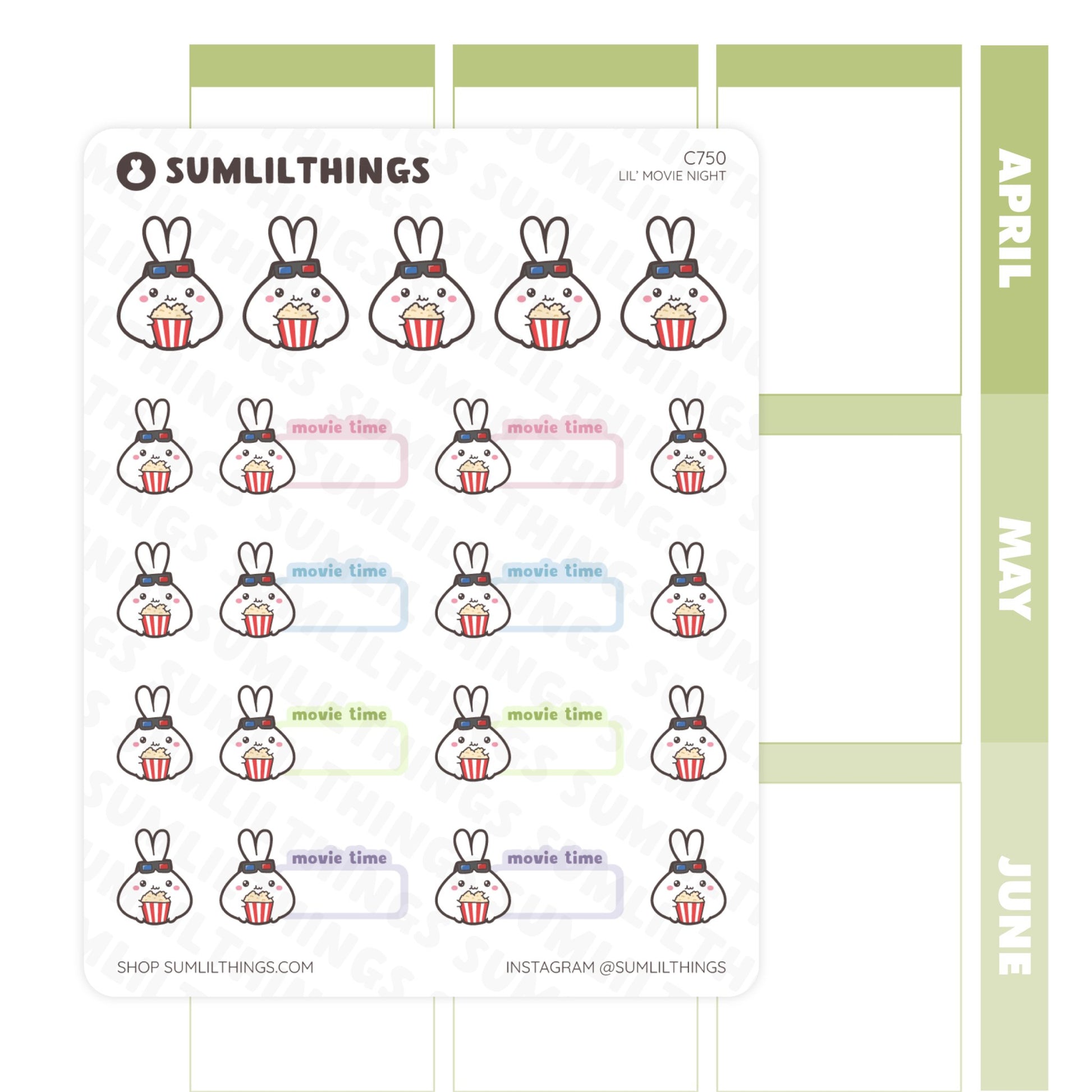 Lil’ Movie Night Stickers - SumLilThings