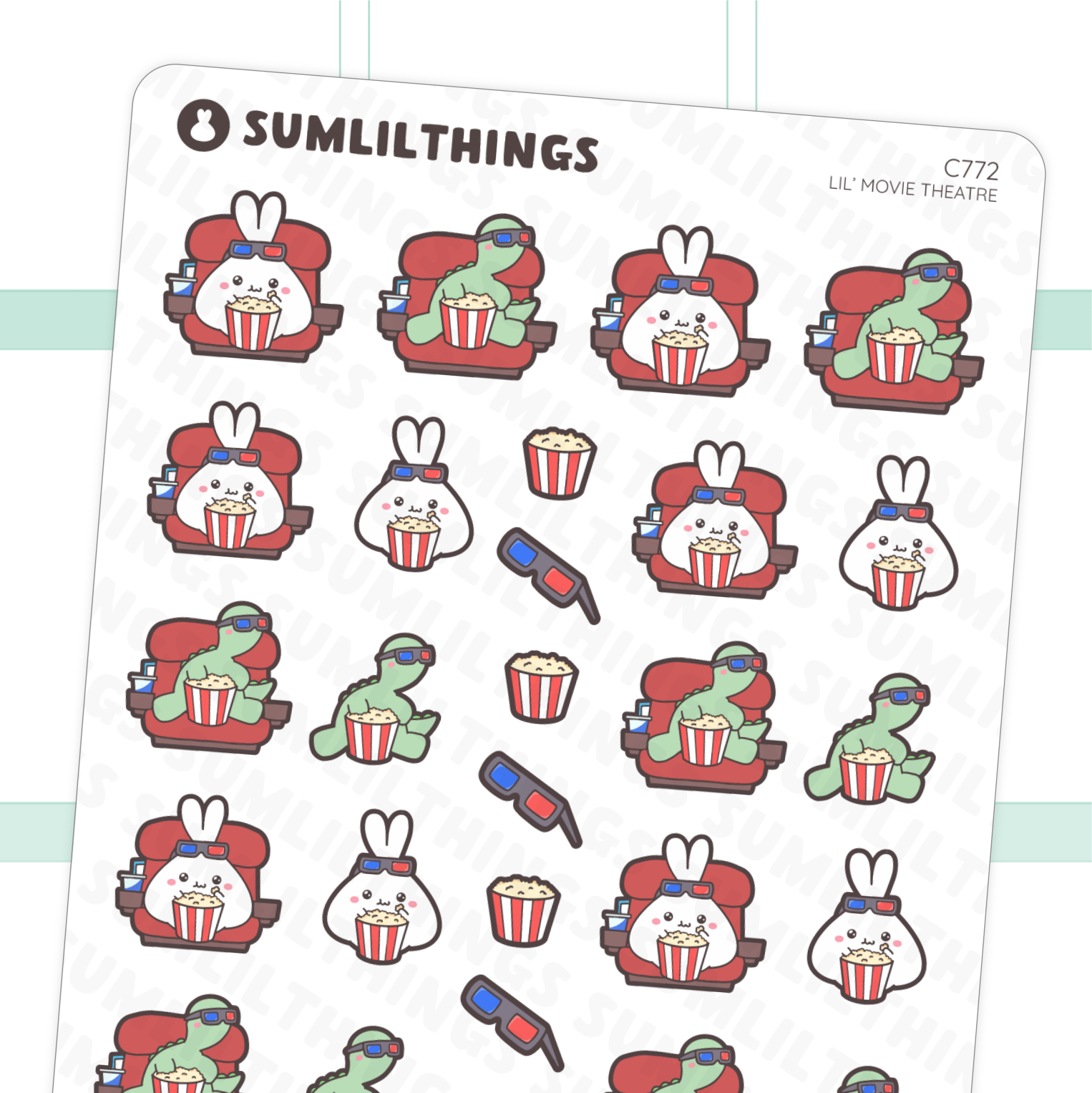 Lil' Movie Theatre Stickers - SumLilThings