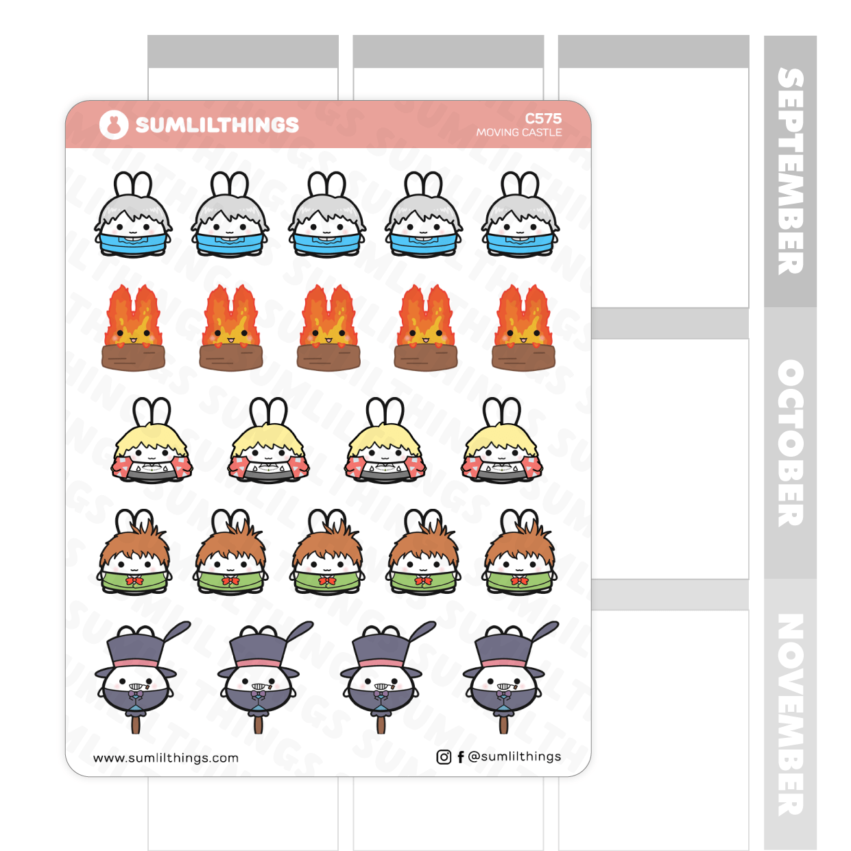 Lil' Moving Castle Stickers - SumLilThings