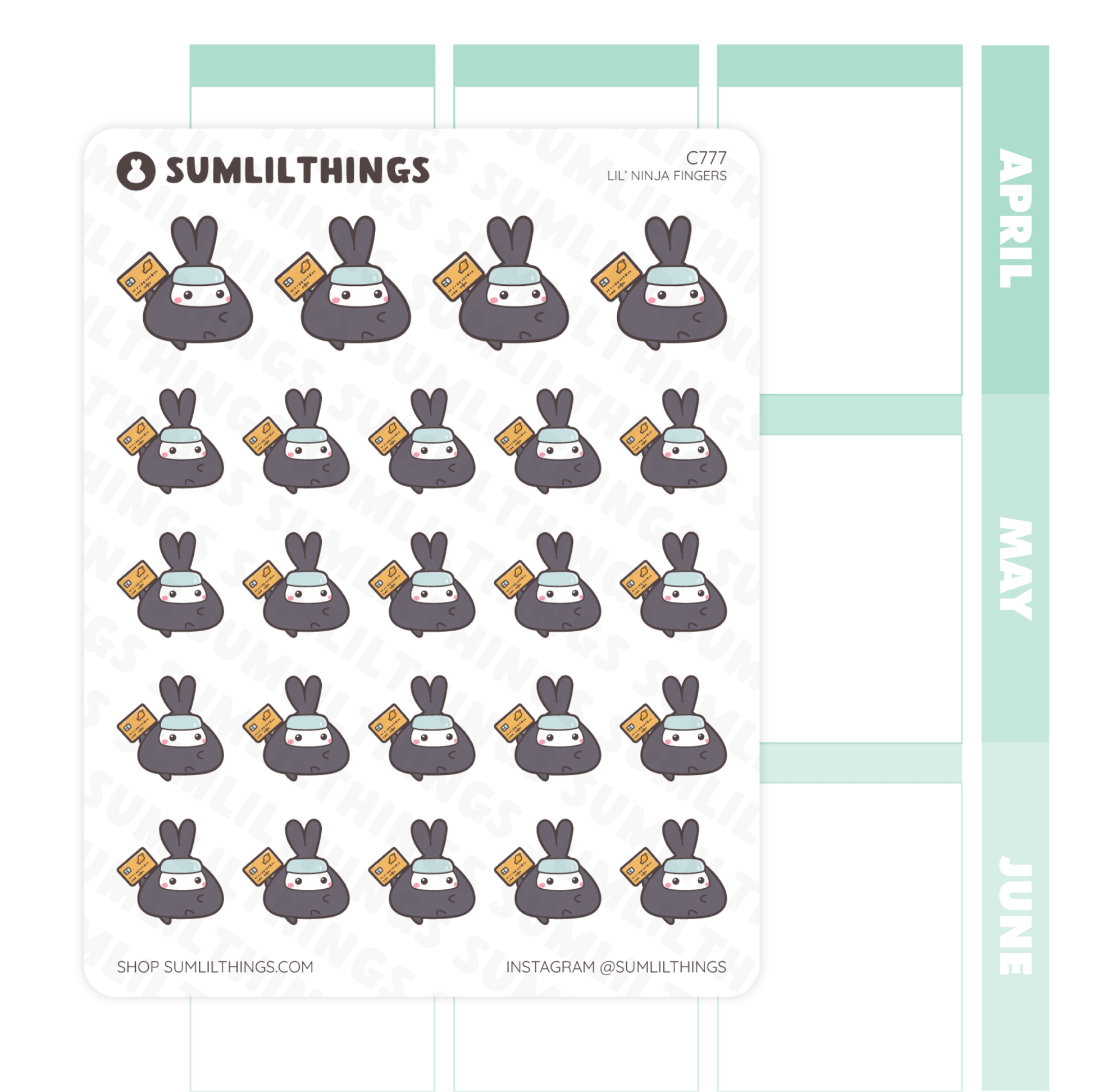 Lil’ Ninja Finger Stickers - SumLilThings