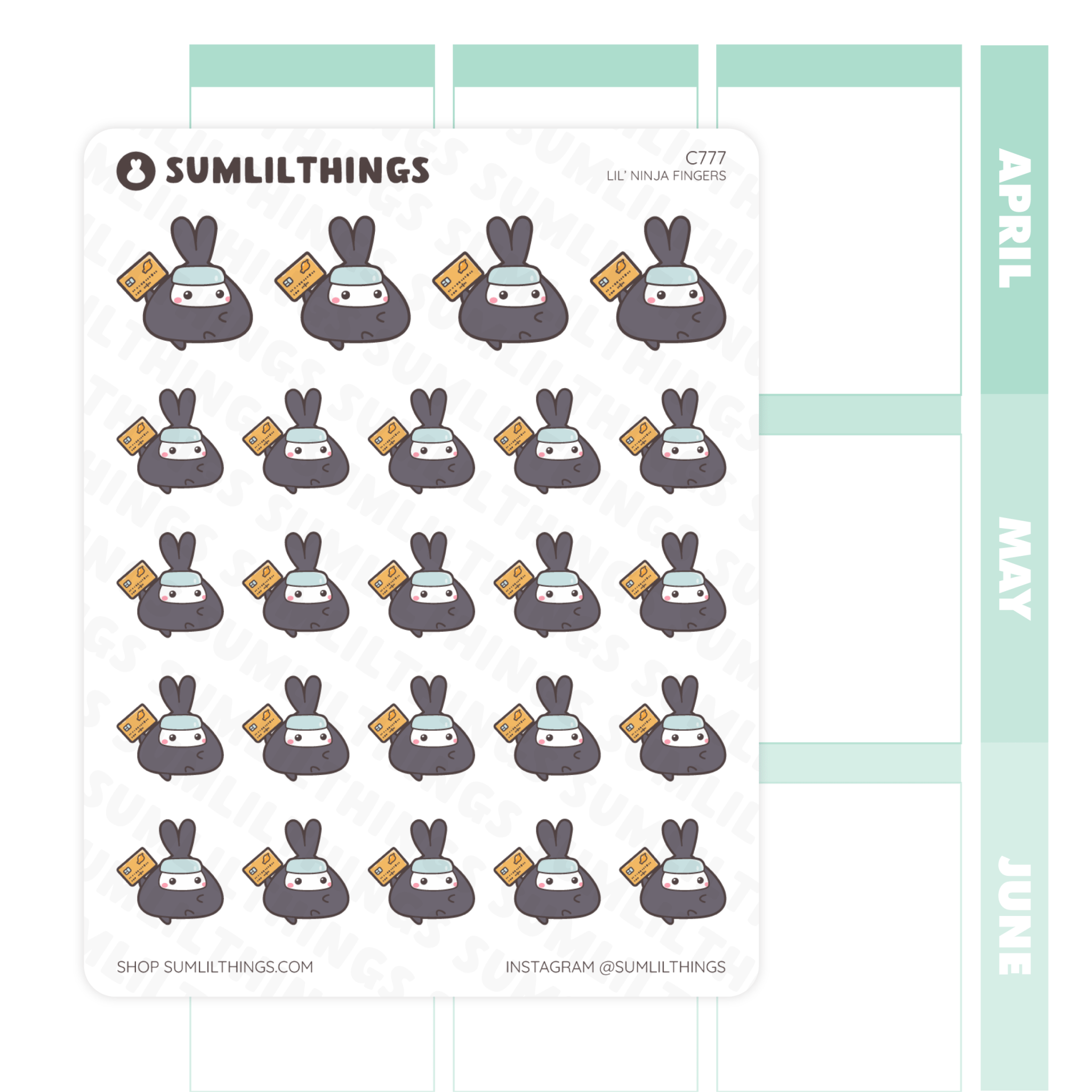 Lil’ Ninja Finger Stickers - SumLilThings