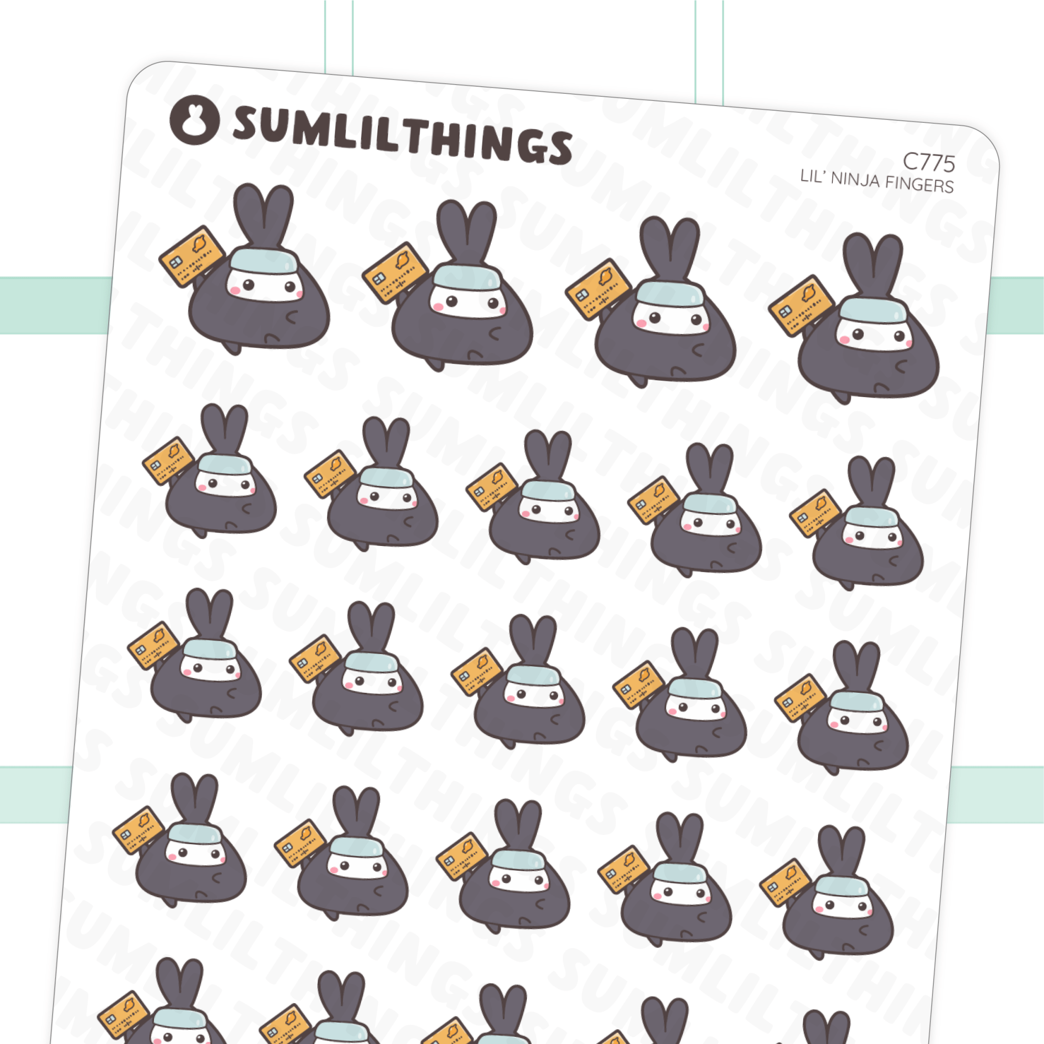 Lil' Ninja Fingers Stickers - SumLilThings