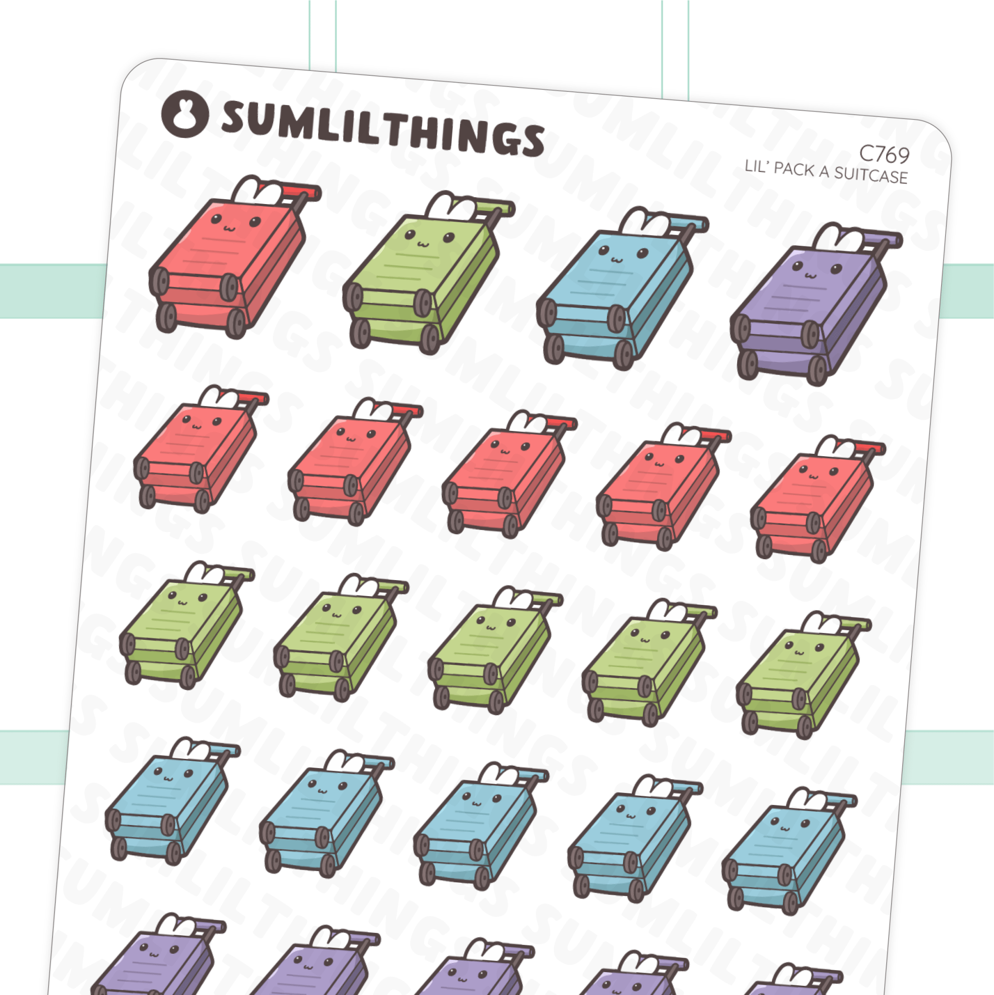 Lil' Pack A Suitcase Stickers - SumLilThings