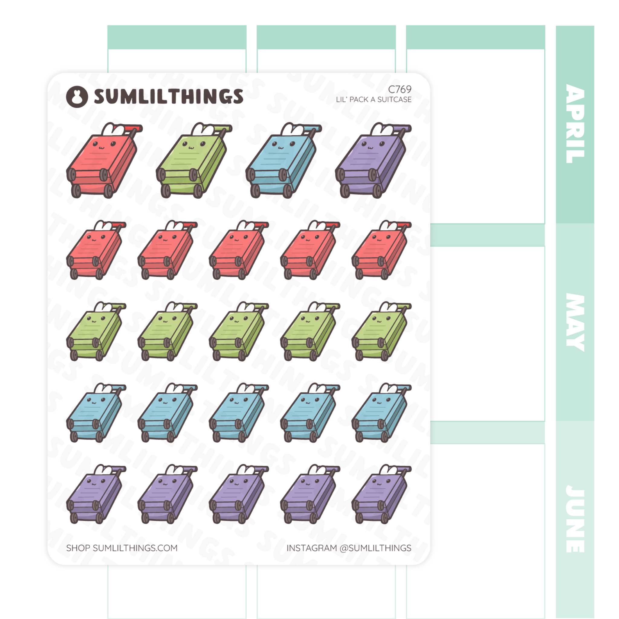 Lil' Pack A Suitcase Stickers - SumLilThings