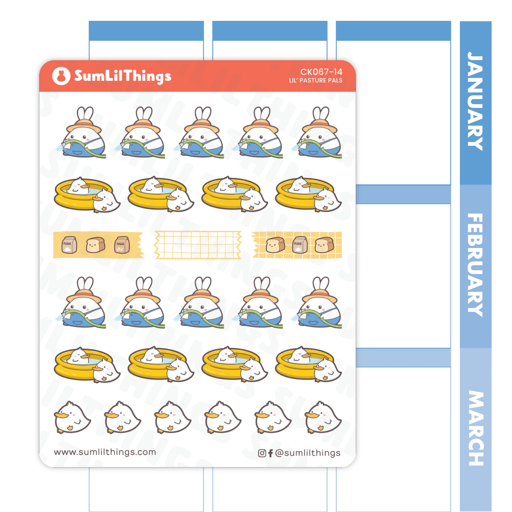Lil' Pasture Pals - Duck Stickers - SumLilThings