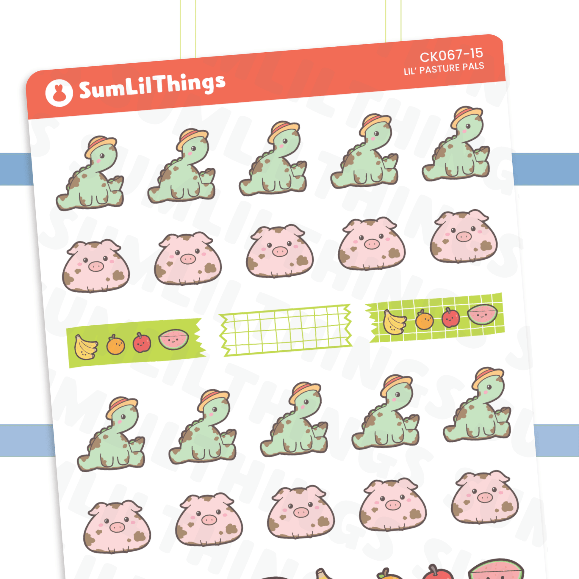 Lil' Pasture Pals - Pig Stickers - SumLilThings