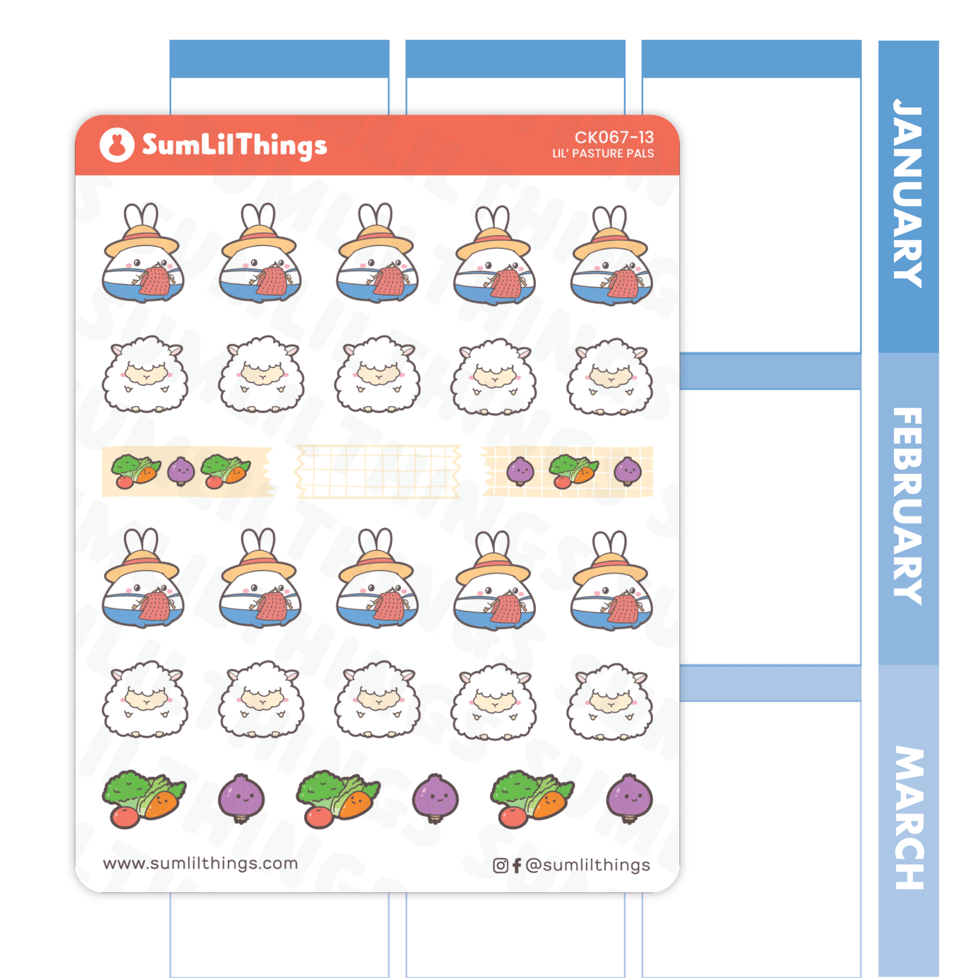 Lil' Pasture Pals - Sheep Stickers - SumLilThings
