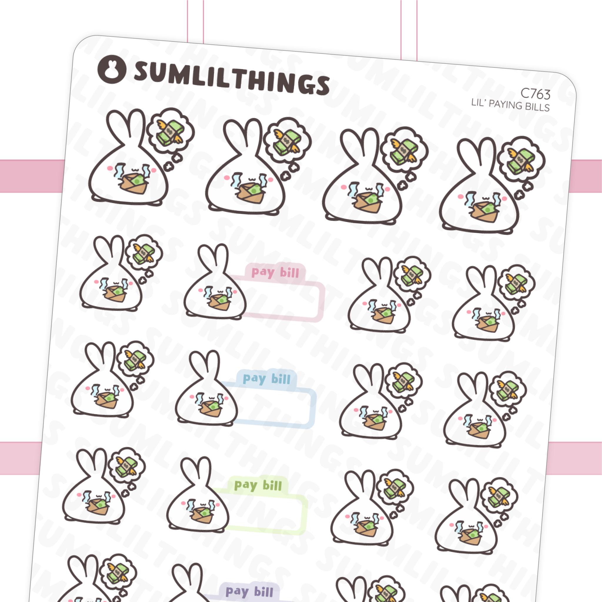 Lil’ Paying Bills Stickers - SumLilThings