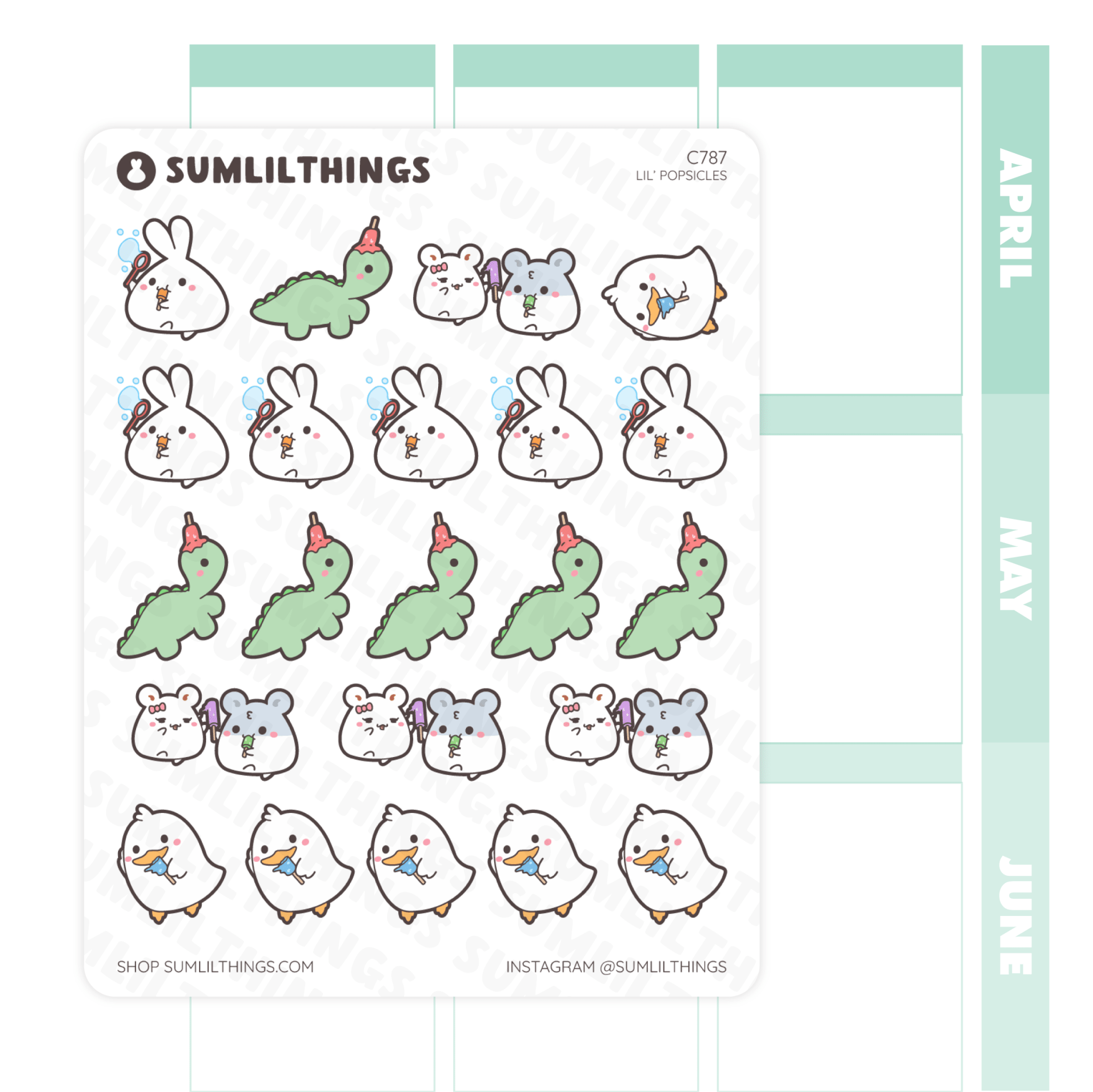 Lil’ Popsicles Stickers - SumLilThings