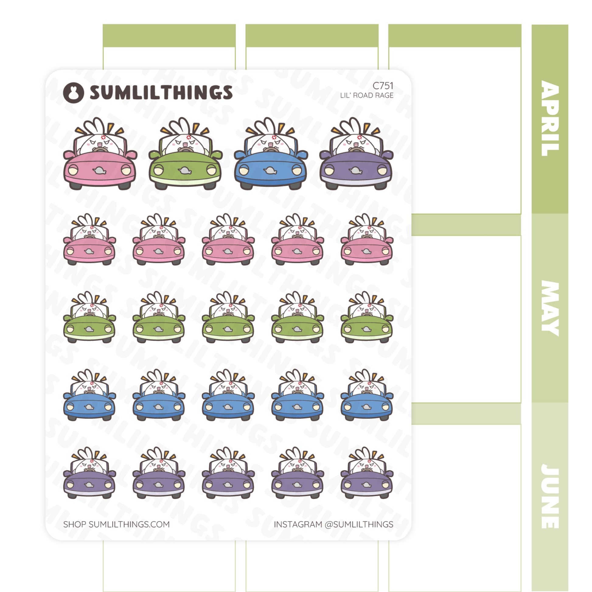 Lil’ Road Rage Stickers - SumLilThings