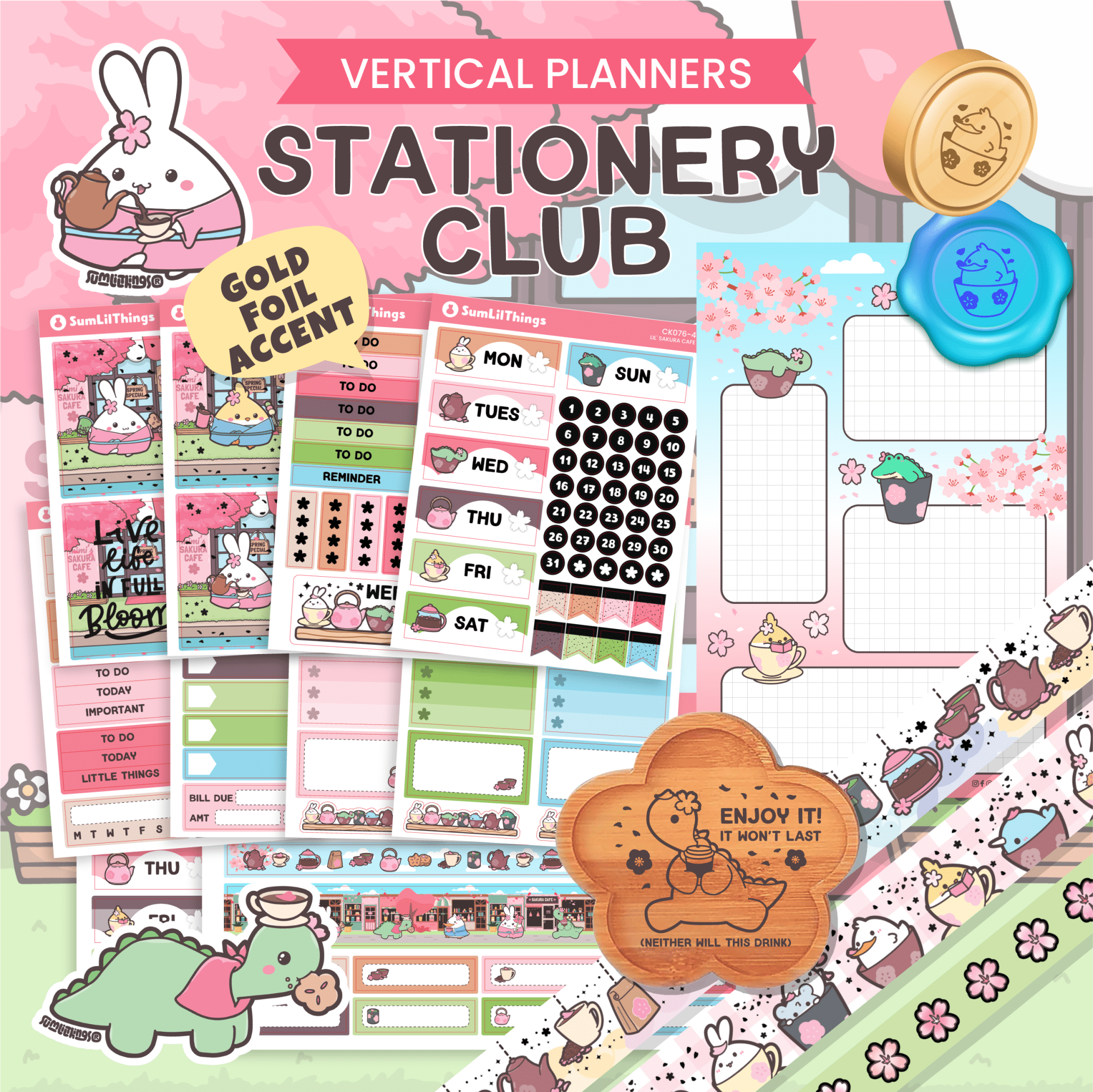 Lil' Sakura Cafe (April 2026) Stationery Box *Not Subscription* - SumLilThings