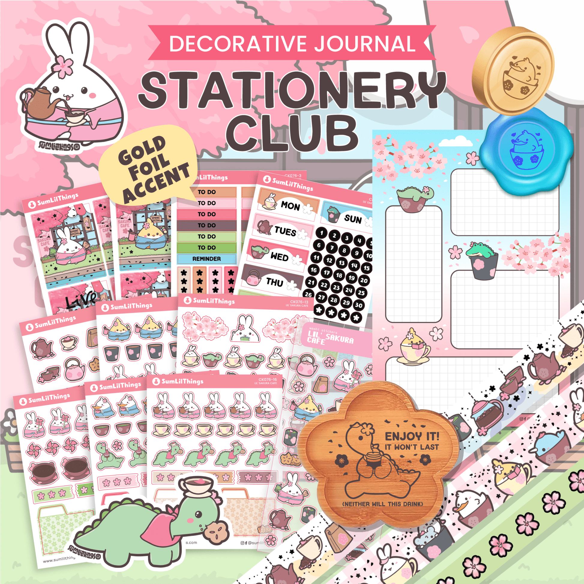 Lil' Sakura Cafe (April 2026) Stationery Box *Not Subscription* - SumLilThings