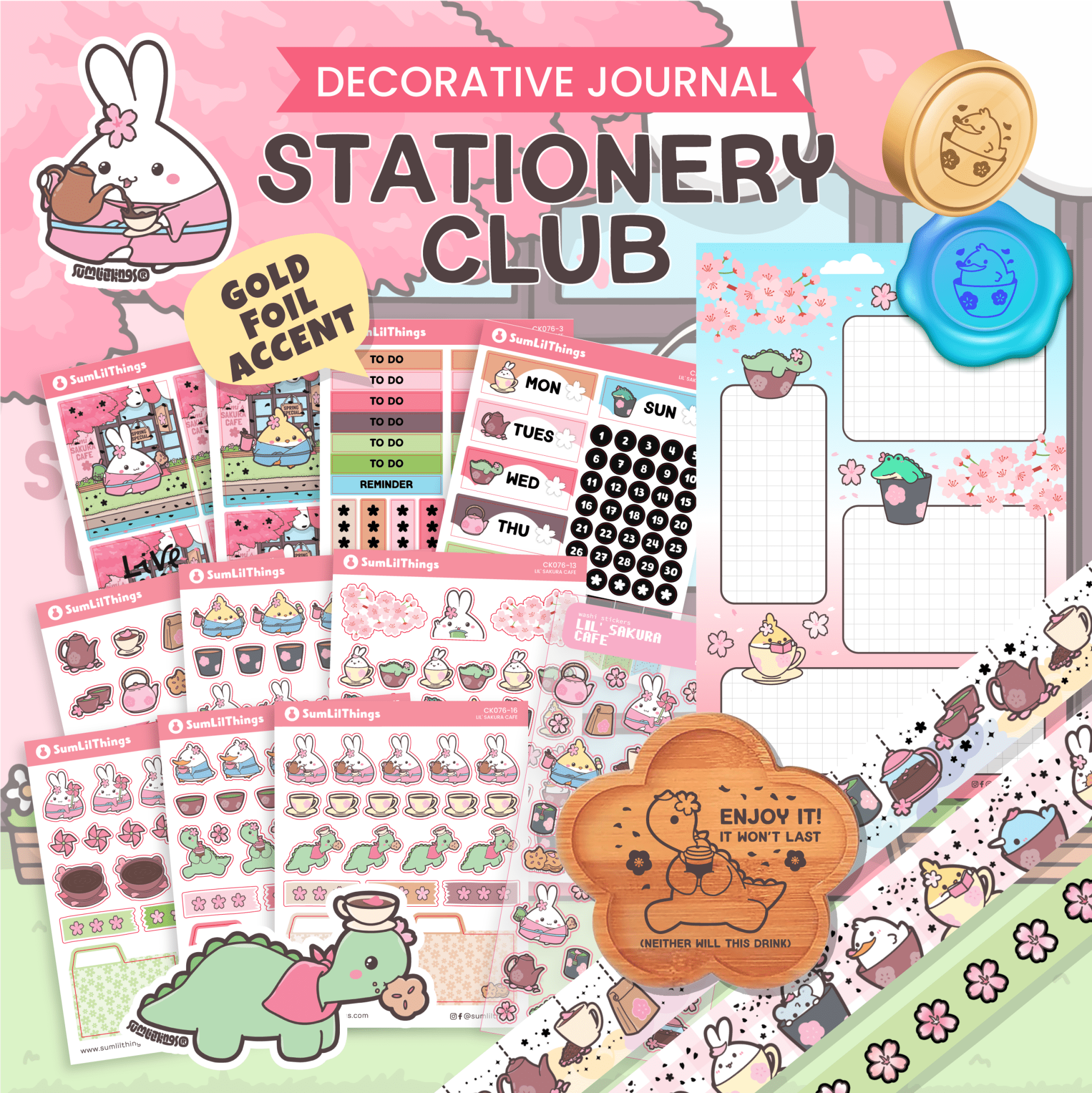 Lil' Sakura Cafe (April 2026) Stationery Box *Not Subscription* - SumLilThings