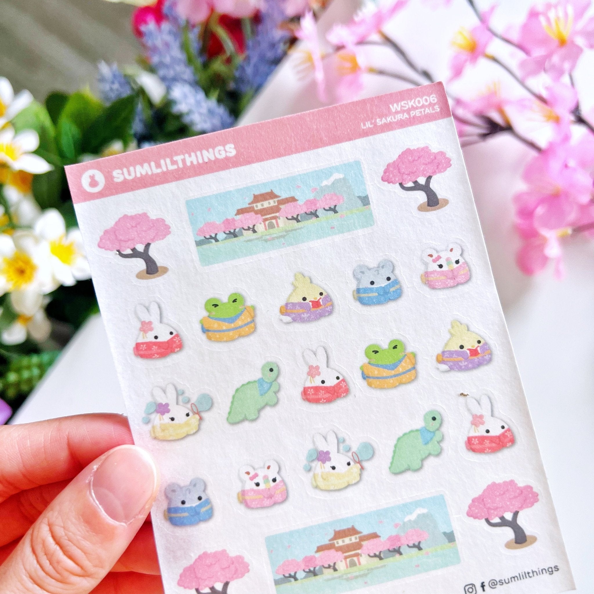Lil' Sakura Petals Washi Stickers - SumLilThings