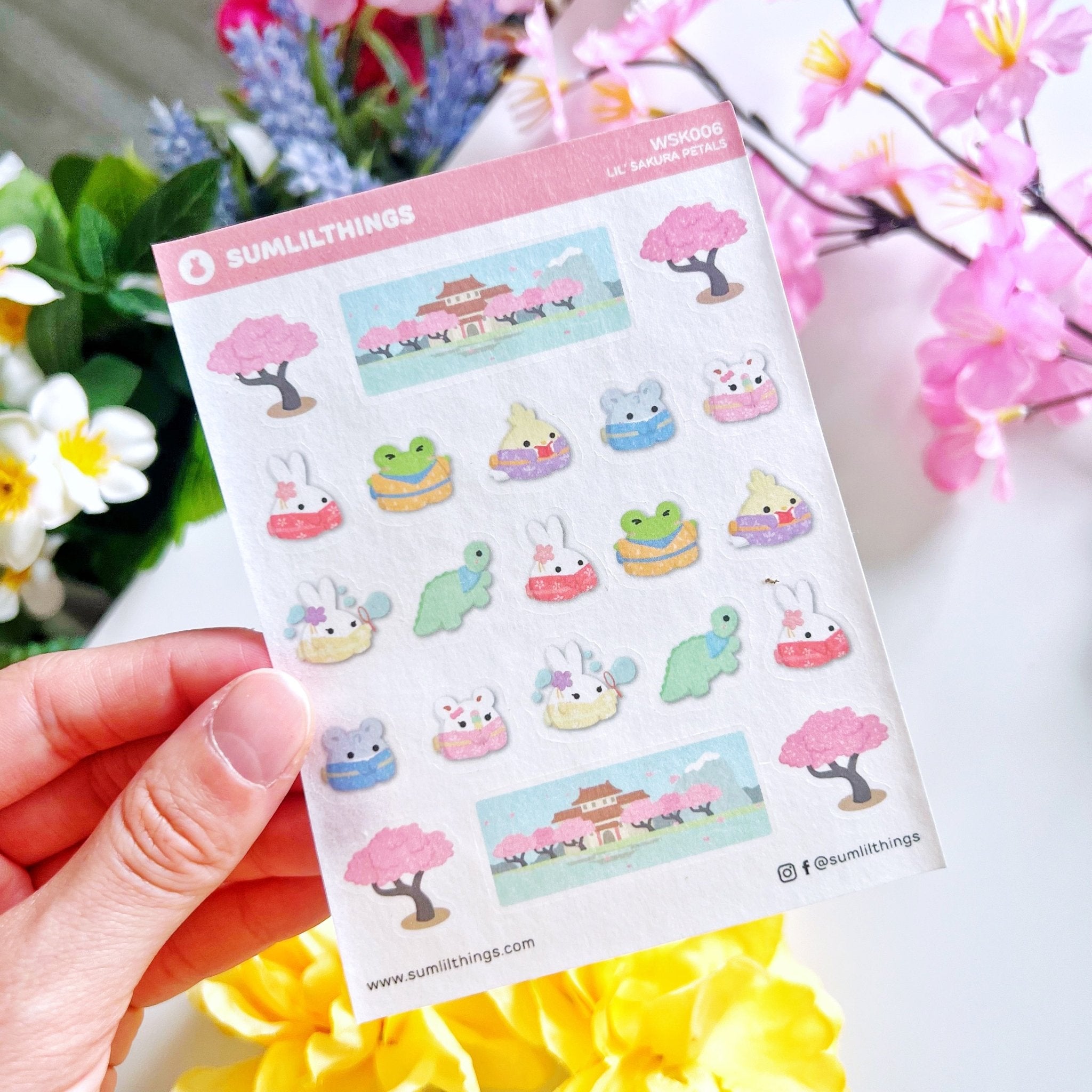 Lil' Sakura Petals Washi Stickers - SumLilThings