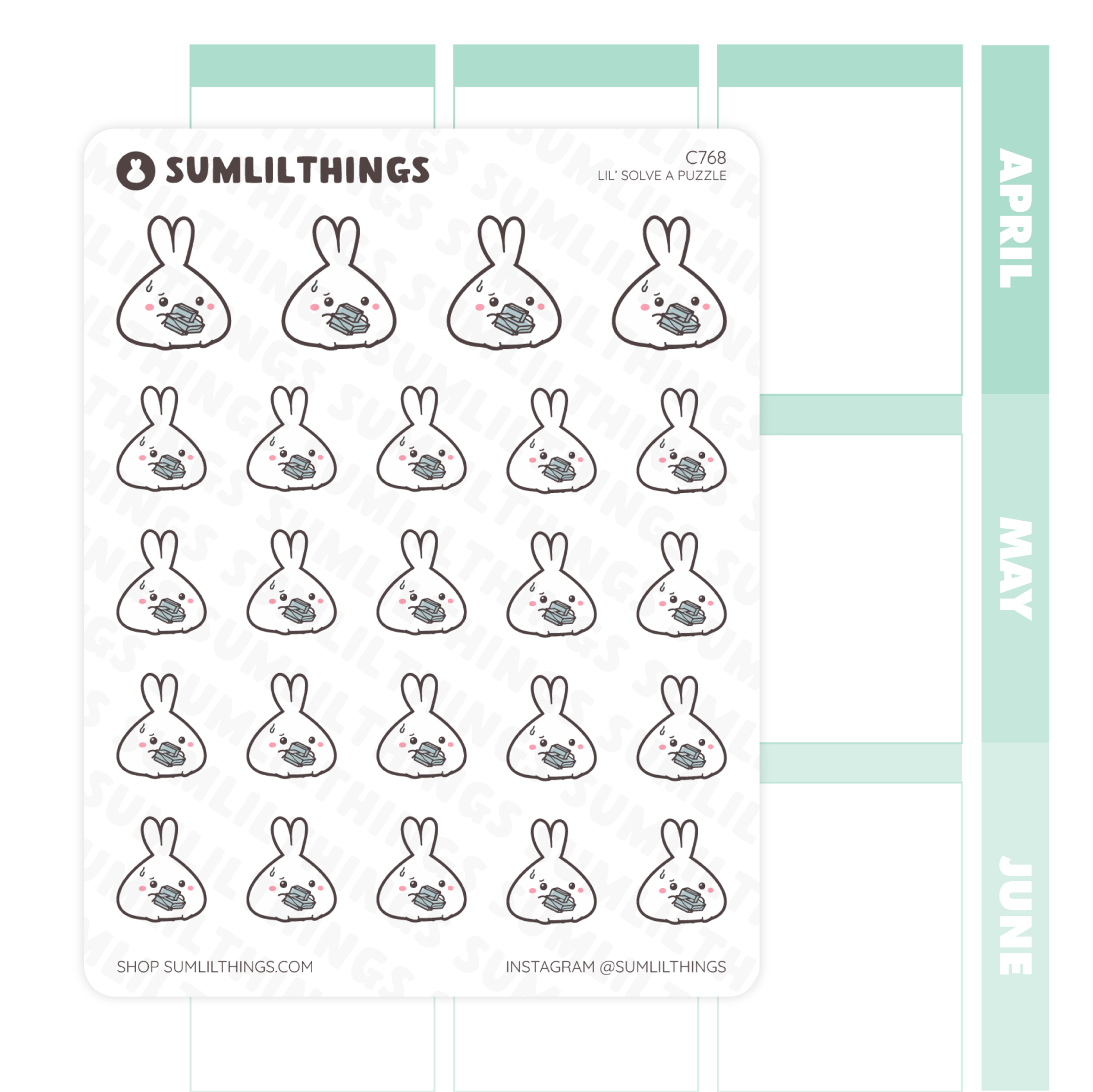 Lil' Solving Puzzles Stickers - SumLilThings