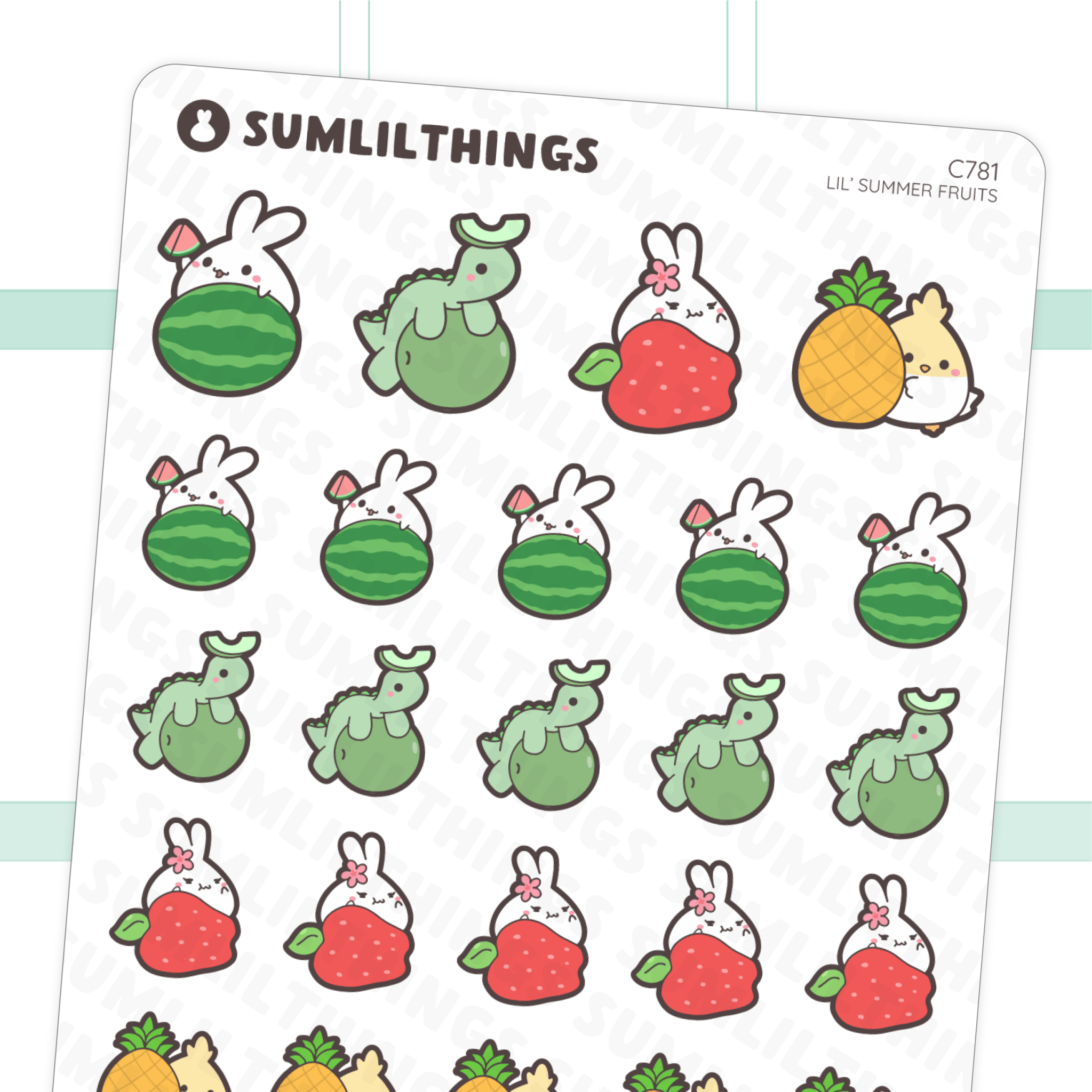 Lil’ Summer Fruits Stickers - SumLilThings