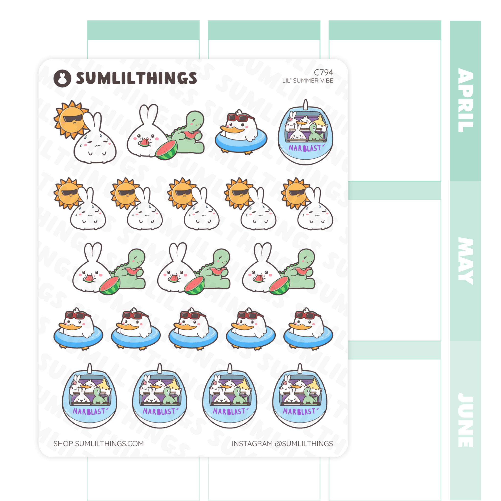 Lil’ Summer Vibe Stickers - SumLilThings