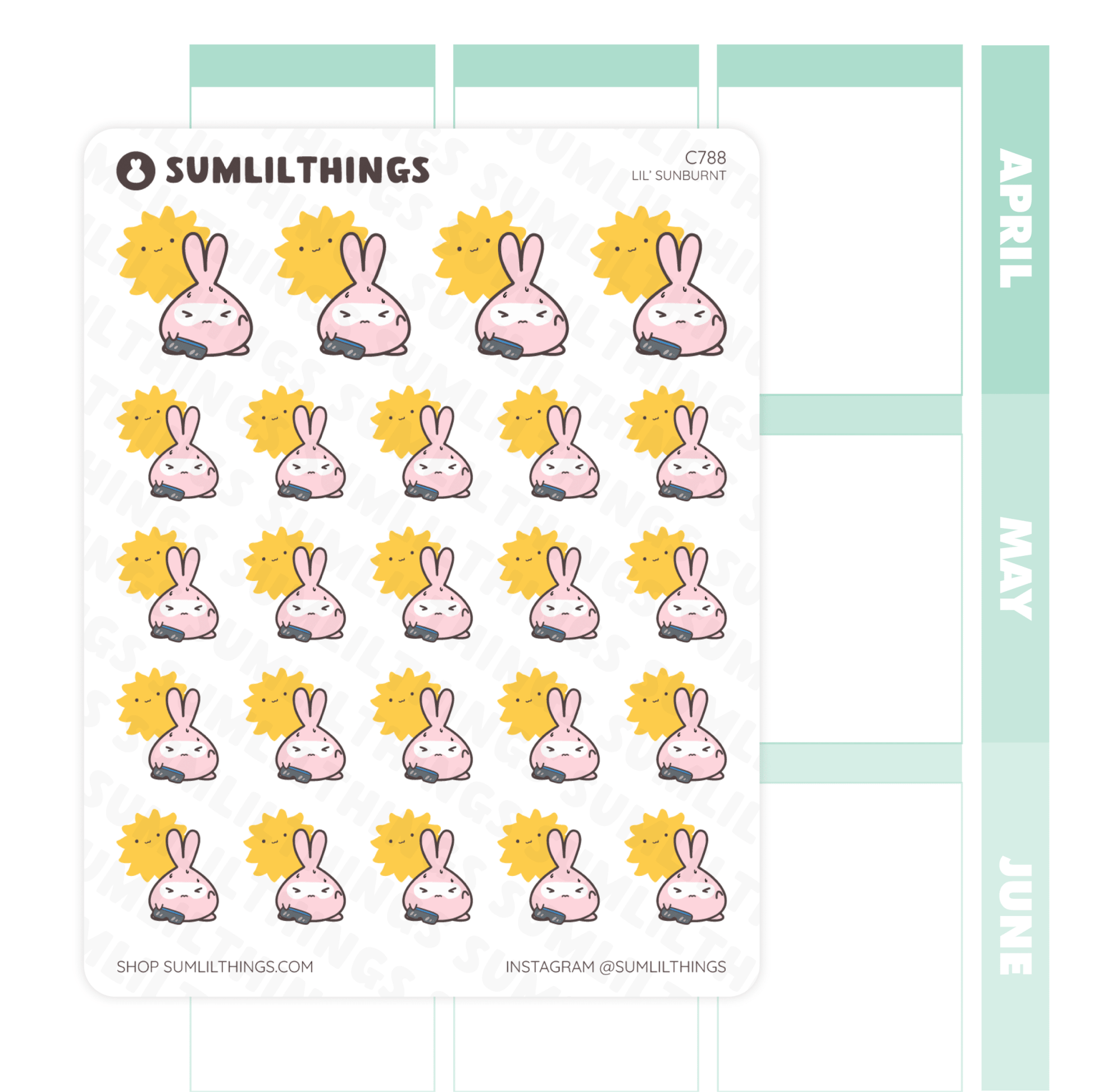 Lil’ Sunburnt Stickers - SumLilThings