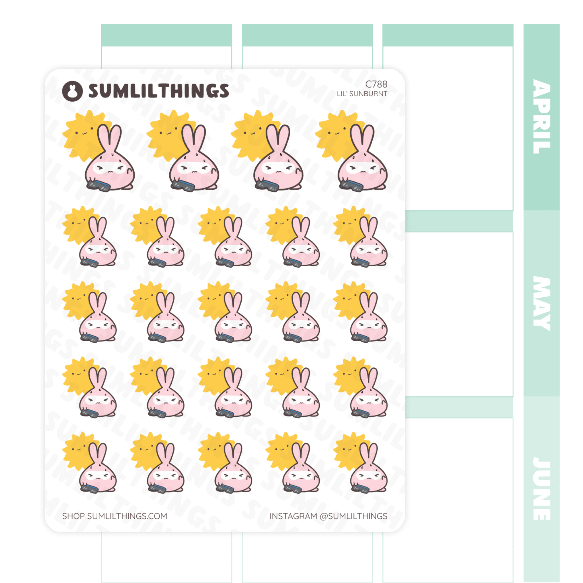 Lil’ Sunburnt Stickers - SumLilThings