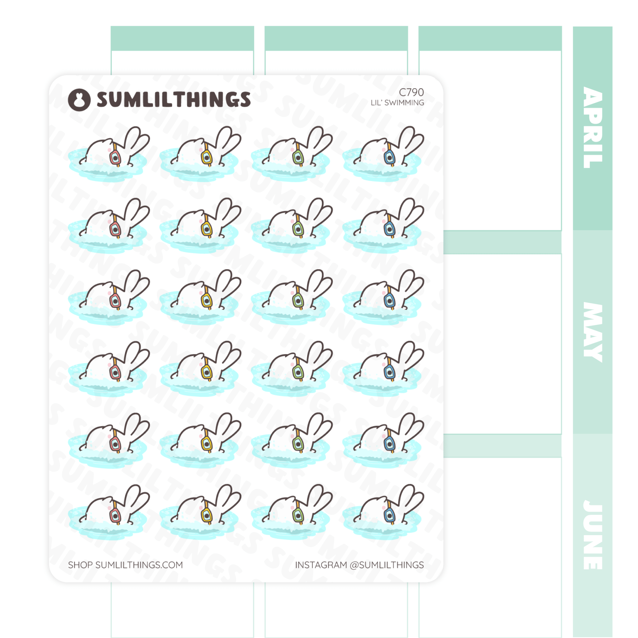 Lil’ Swimming Stickers - SumLilThings