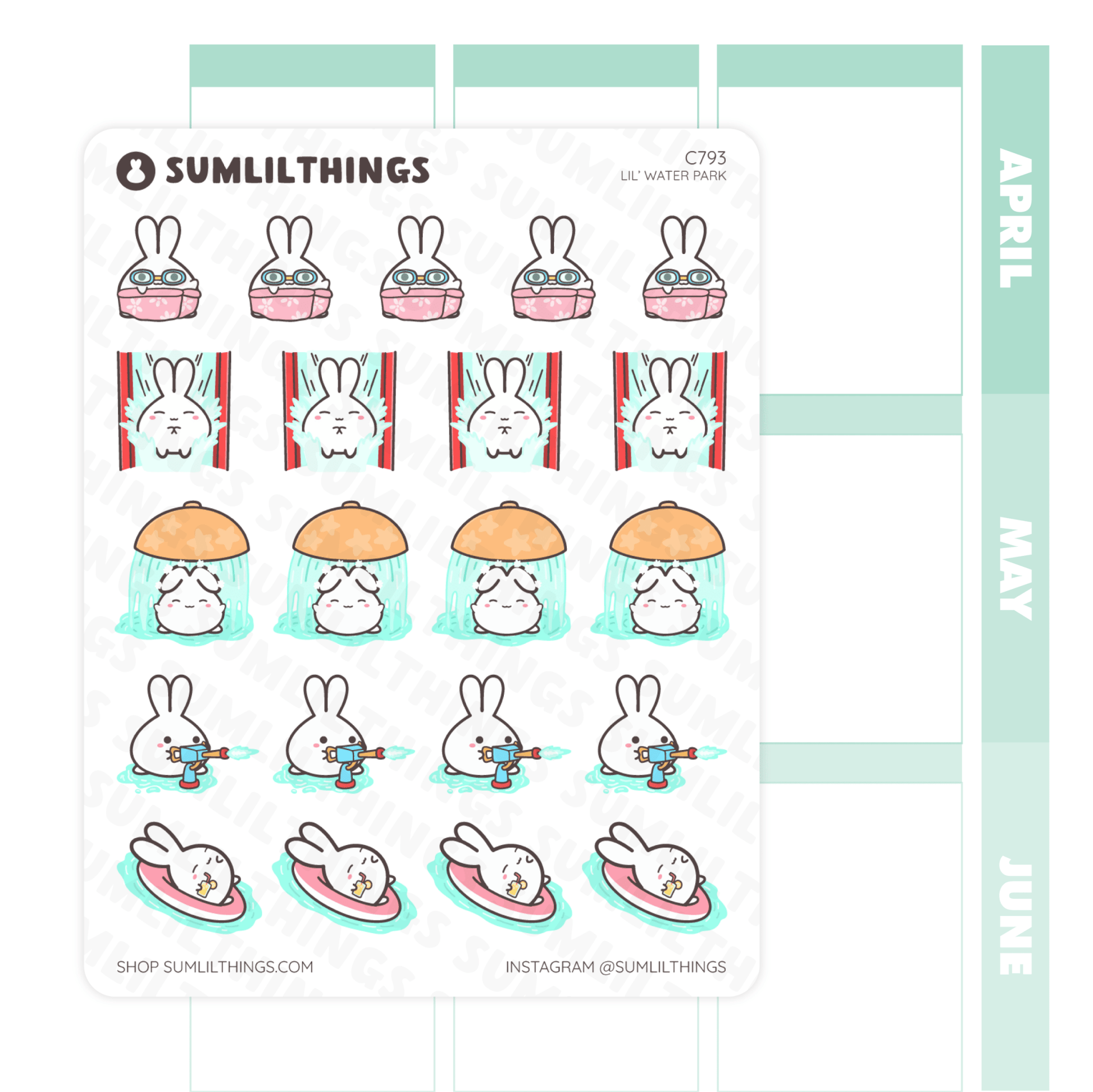 Lil’ Water Park Stickers - SumLilThings