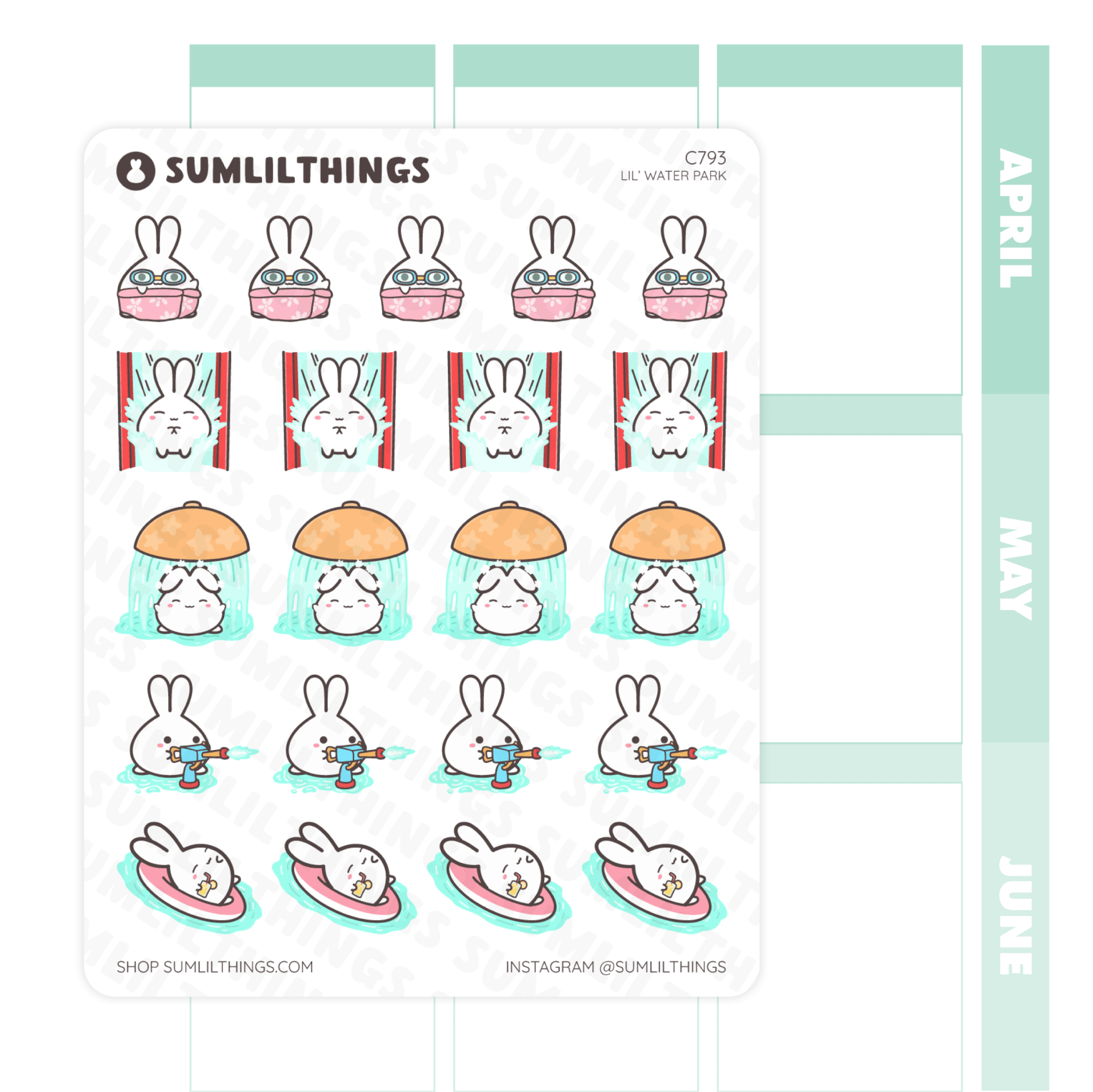 Lil’ Water Park Stickers - SumLilThings