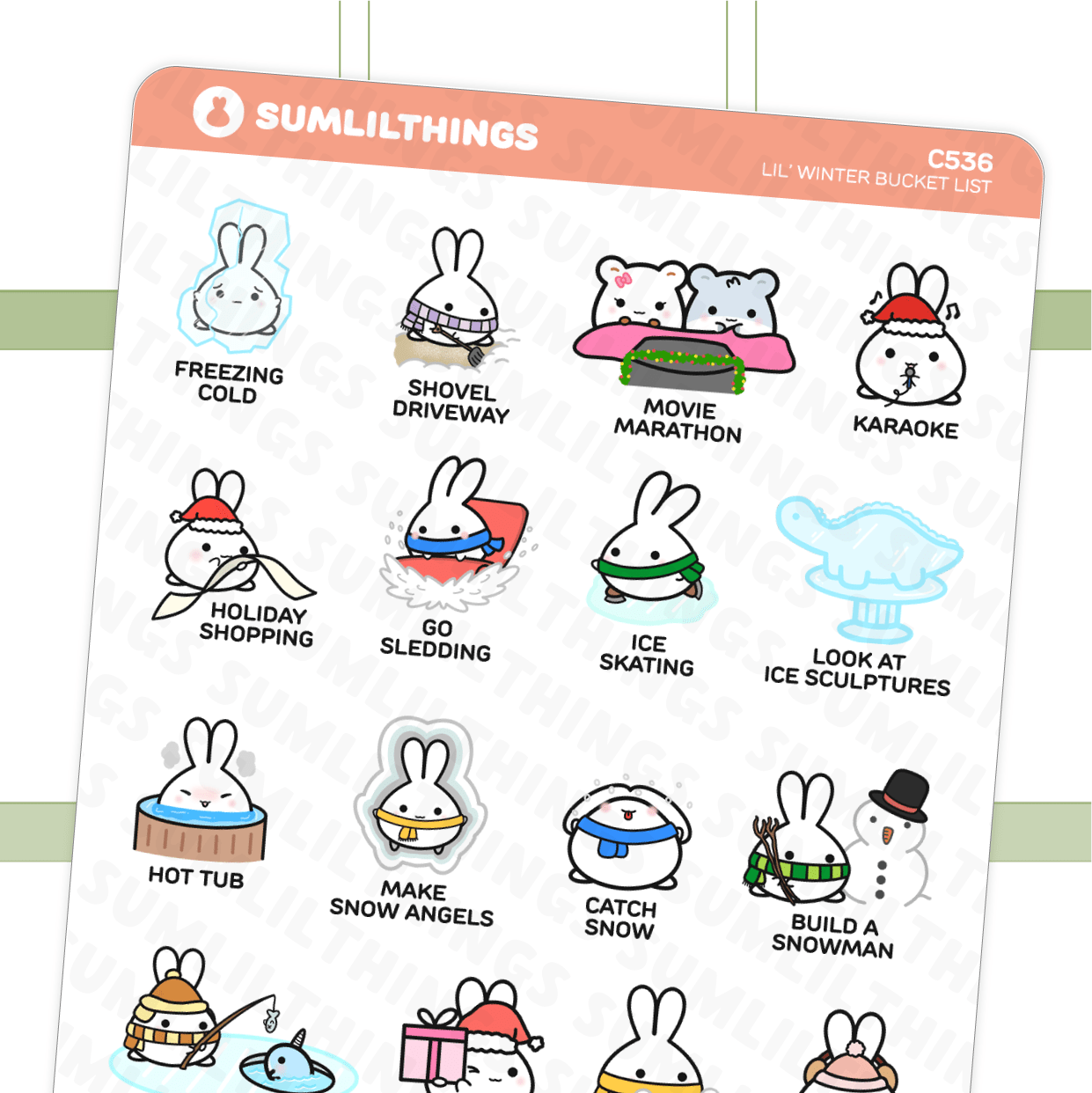 Lil' Winter Bucket List Stickers - SumLilThings