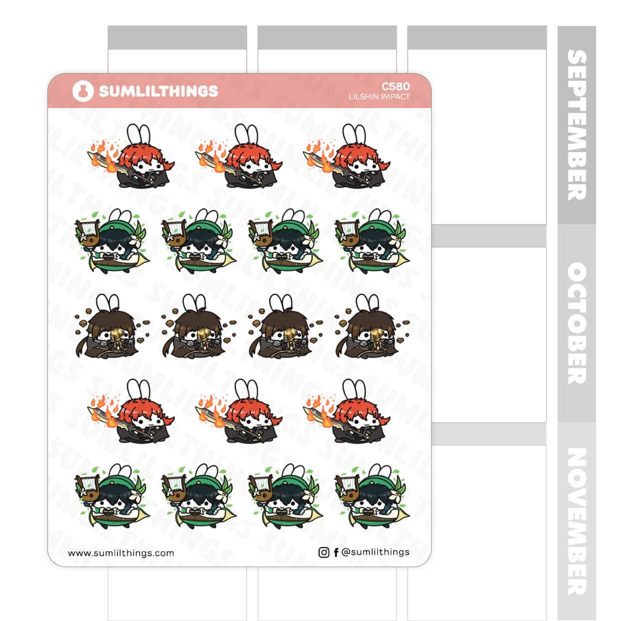 Lilshin Impact Stickers - SumLilThings