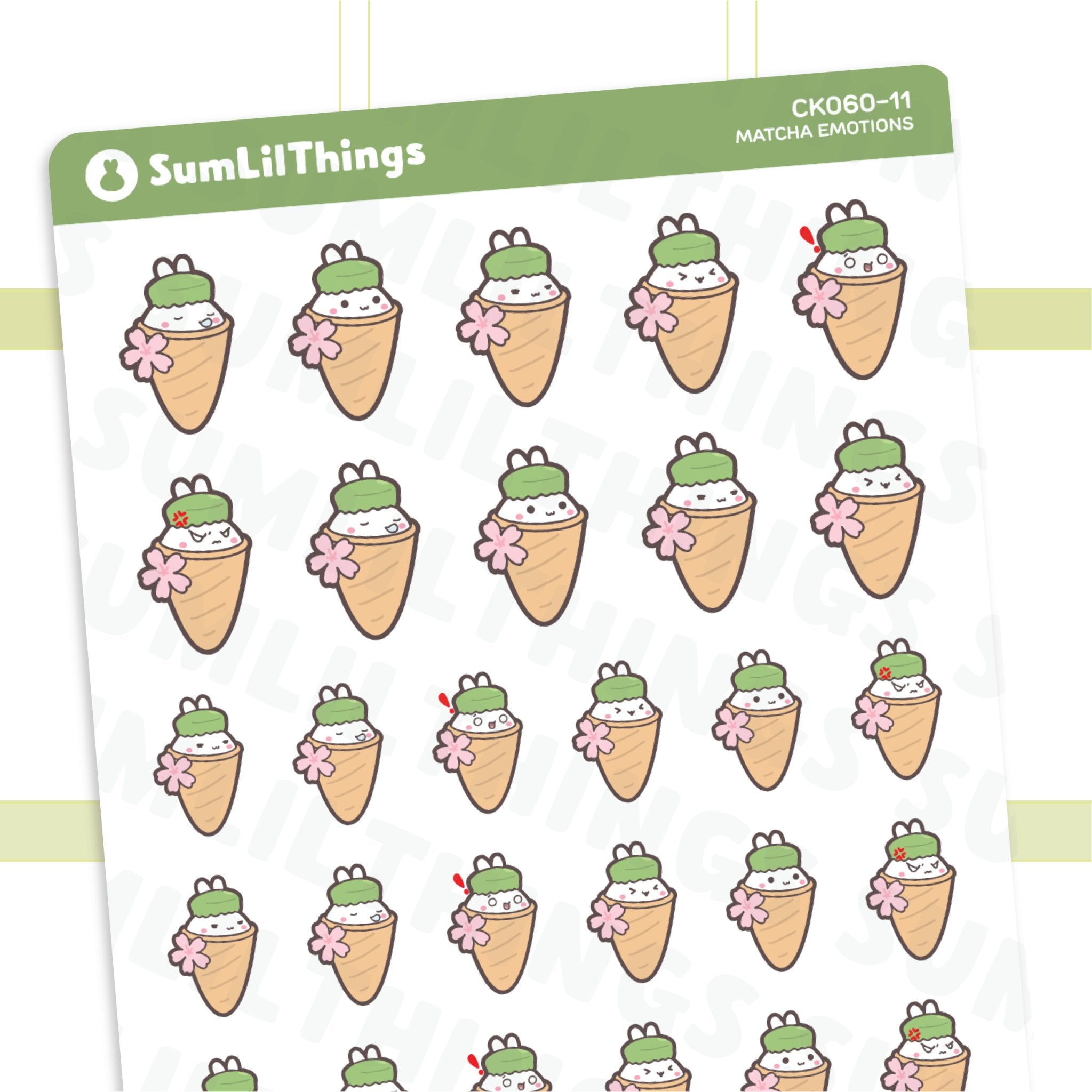 Matcha Caplico Emotions Stickers - SumLilThings