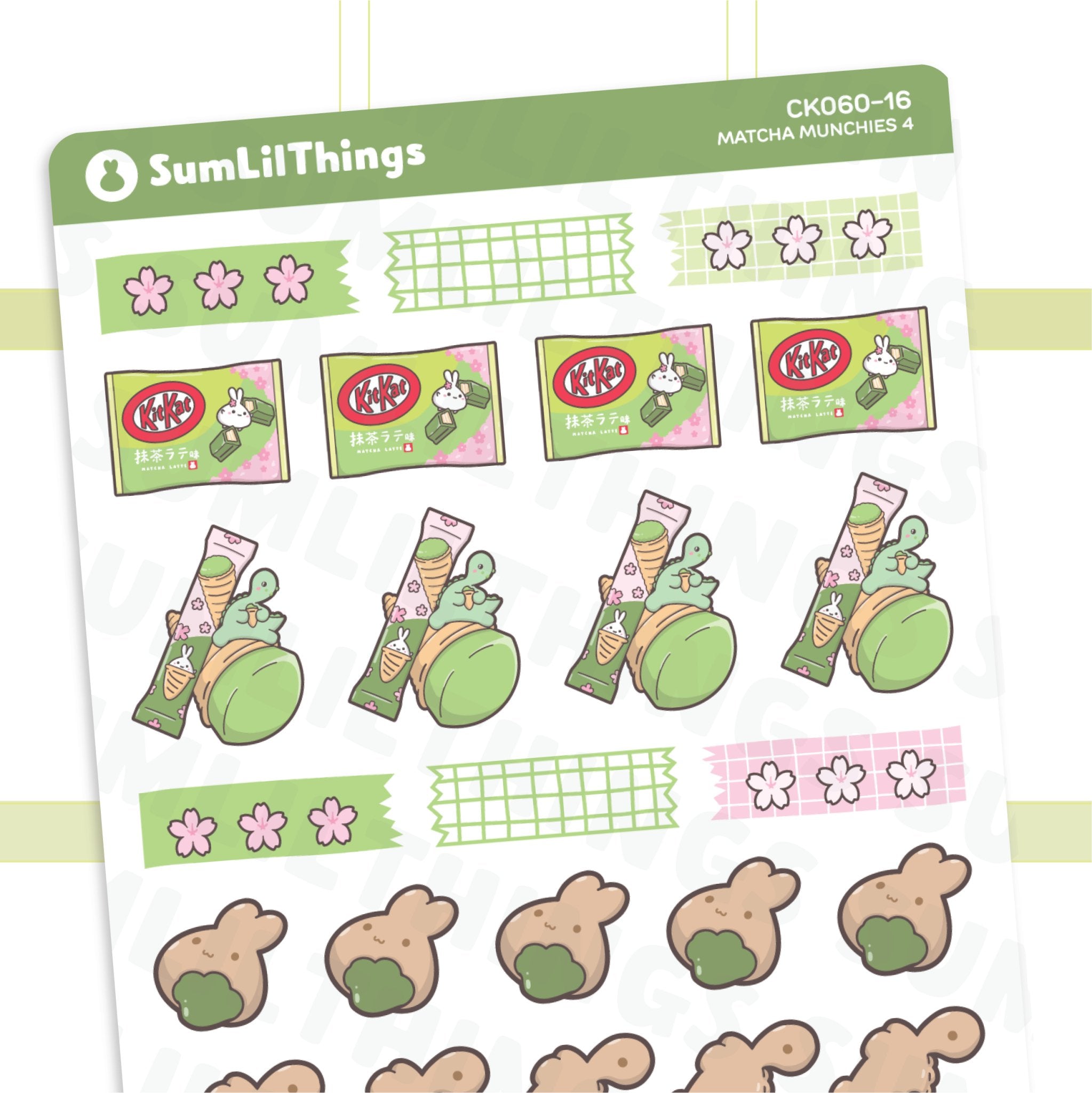 Matcha Munchies KitKat & Caplico Stickers - SumLilThings