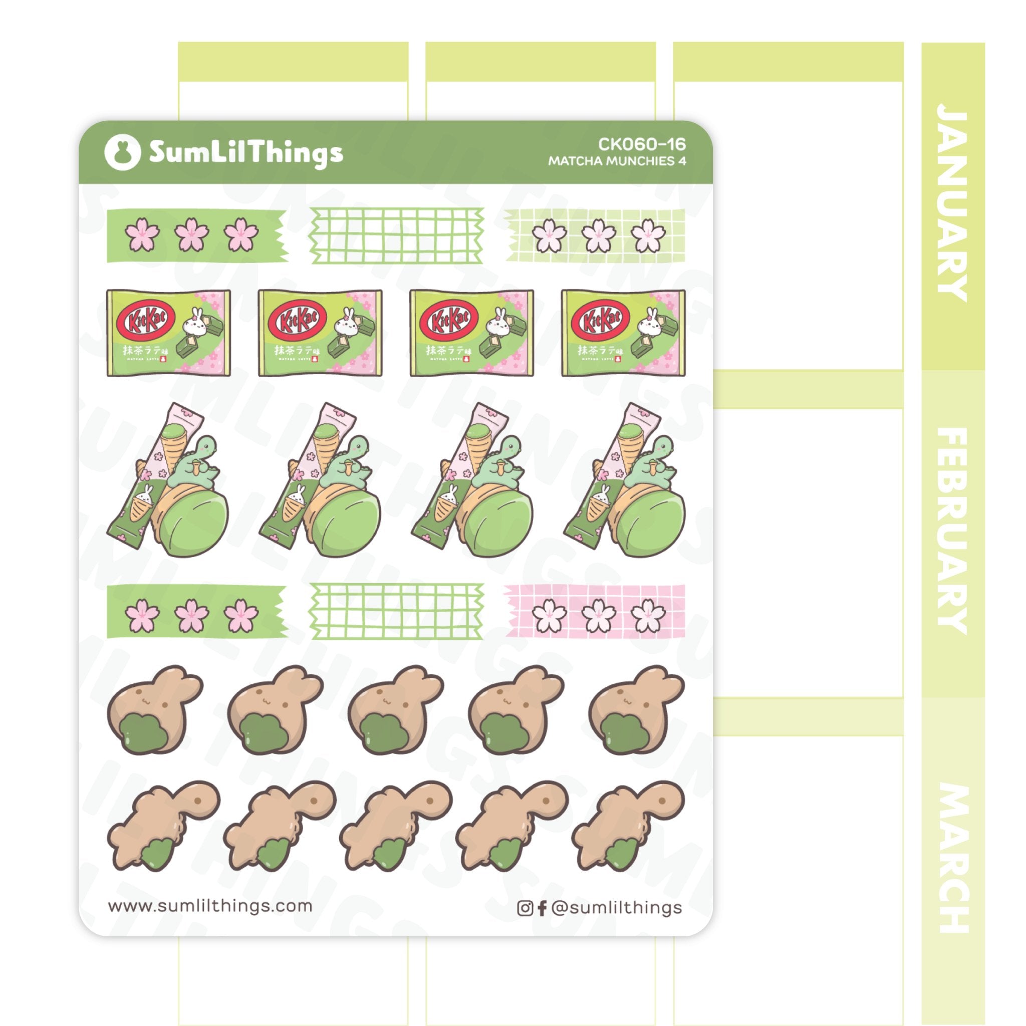 Matcha Munchies KitKat & Caplico Stickers - SumLilThings