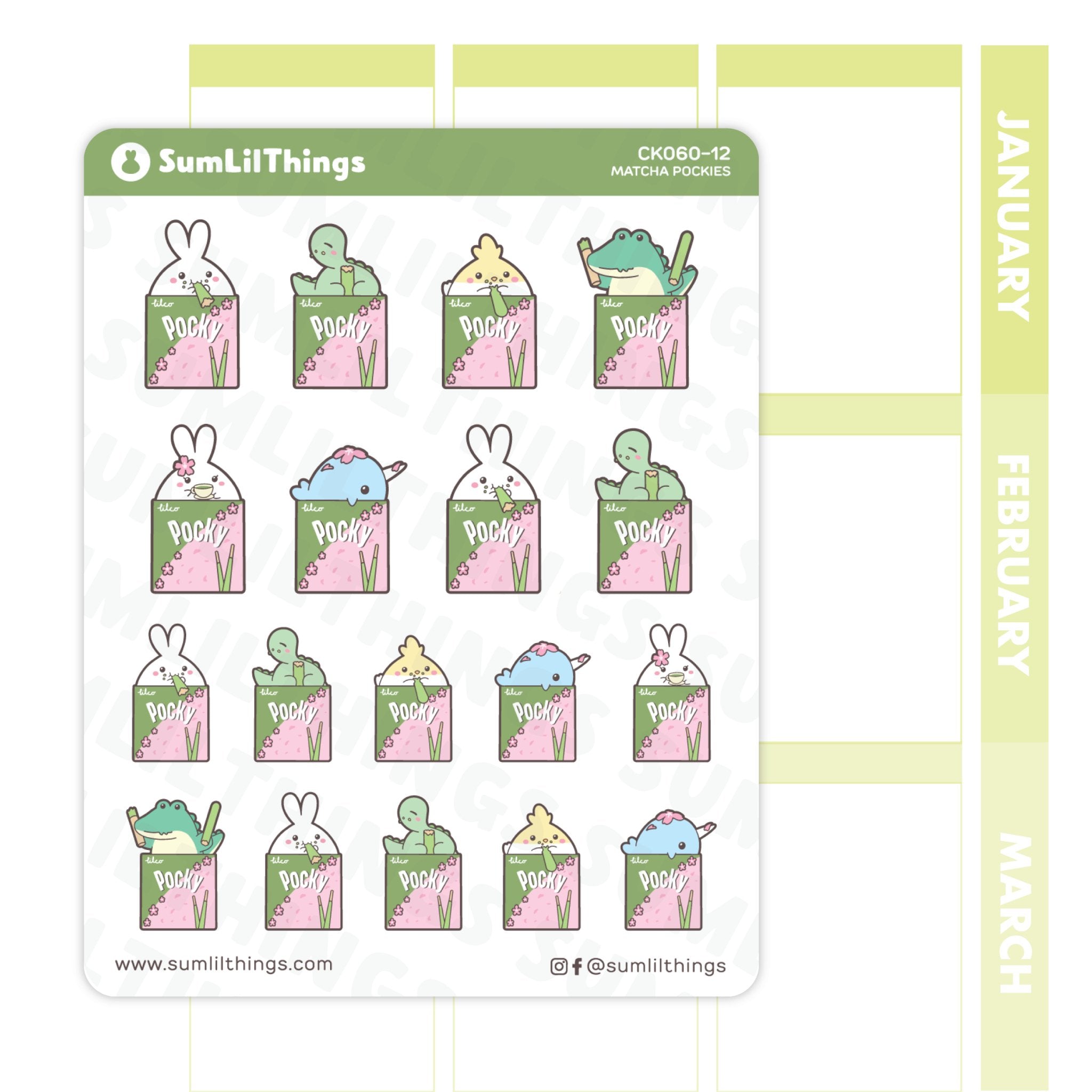 Matcha Pockys Stickers - SumLilThings