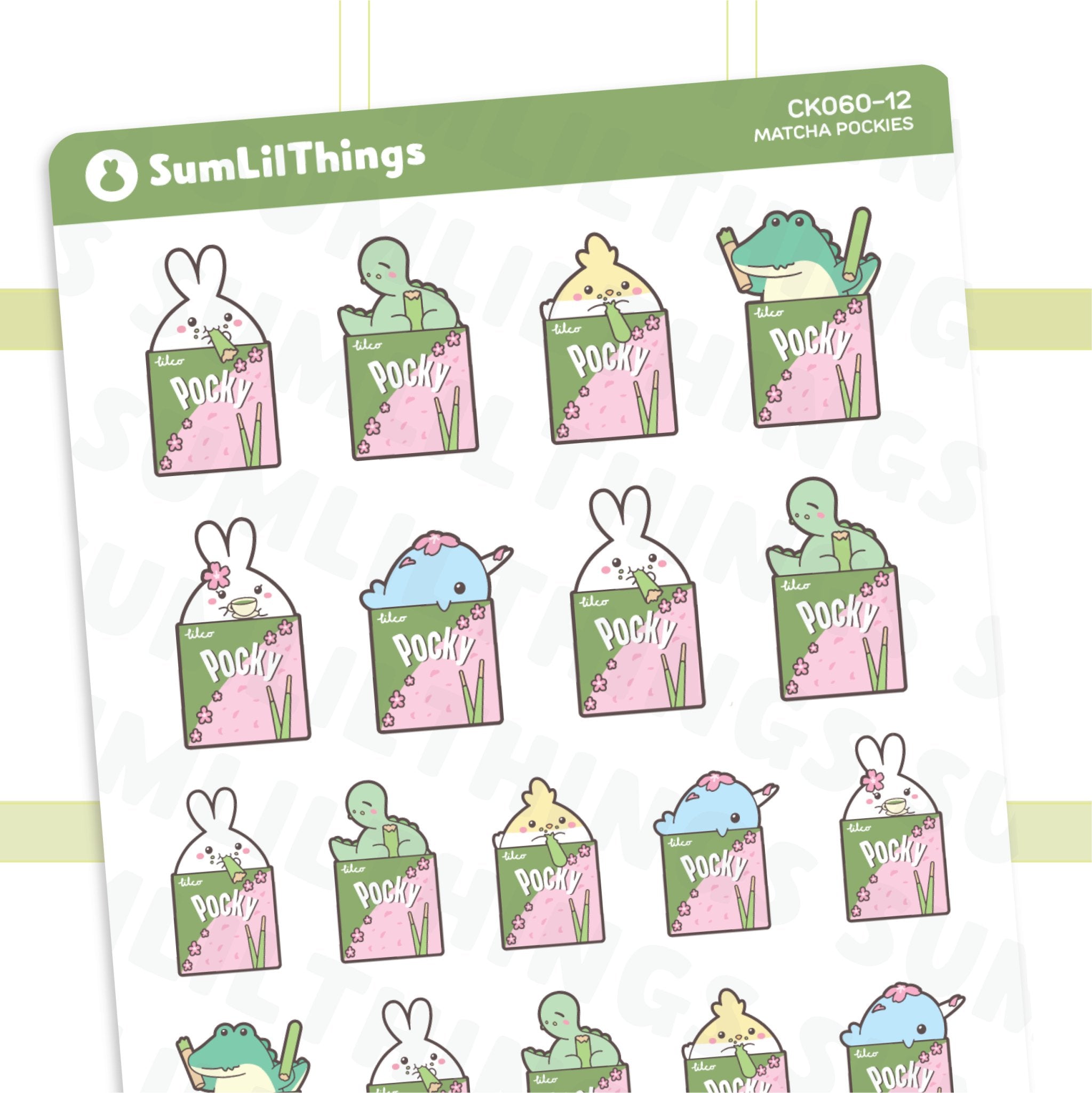 Matcha Pockys Stickers - SumLilThings