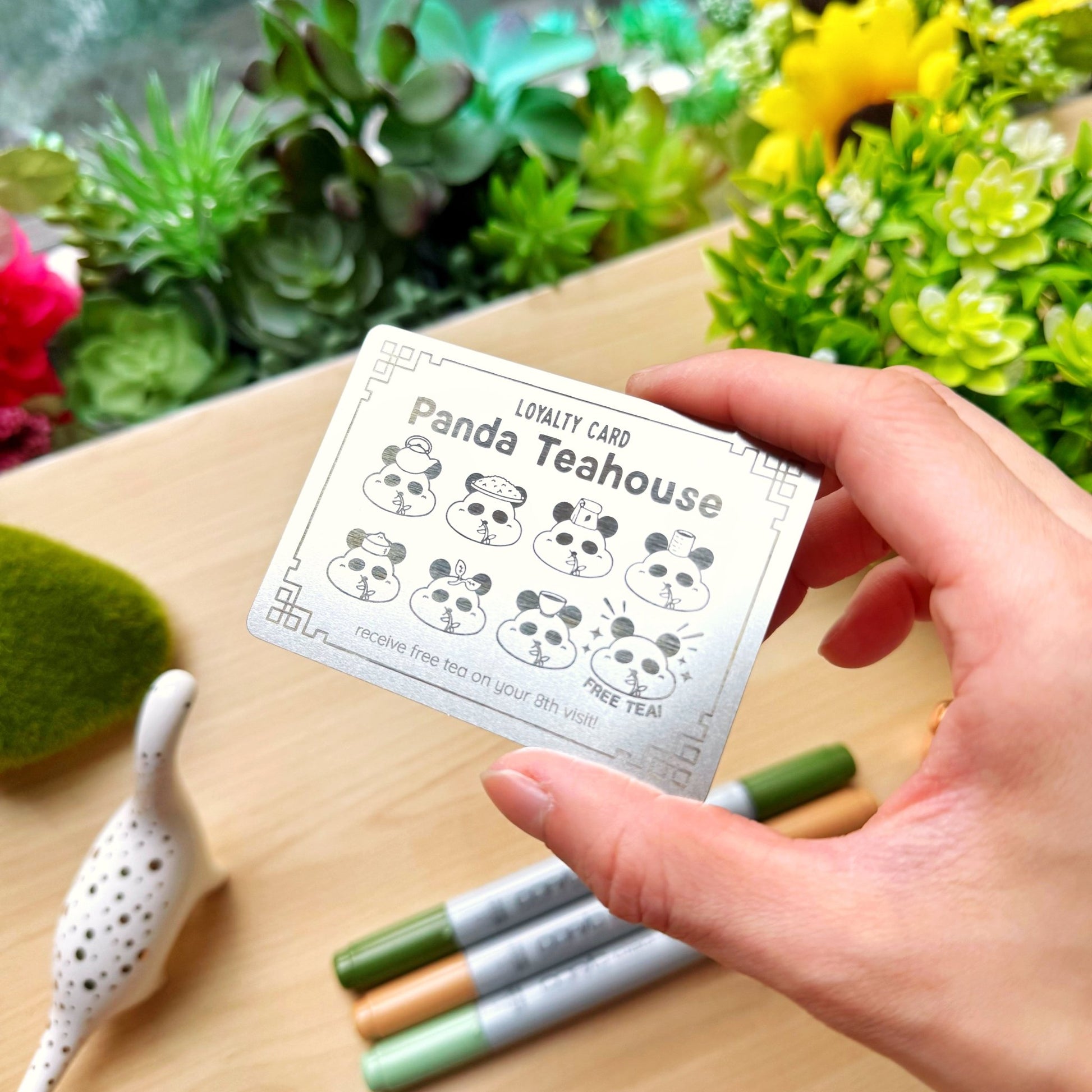 Metal Washi Cutter - Lil' Panda Teahouse Reward Card - SumLilThings