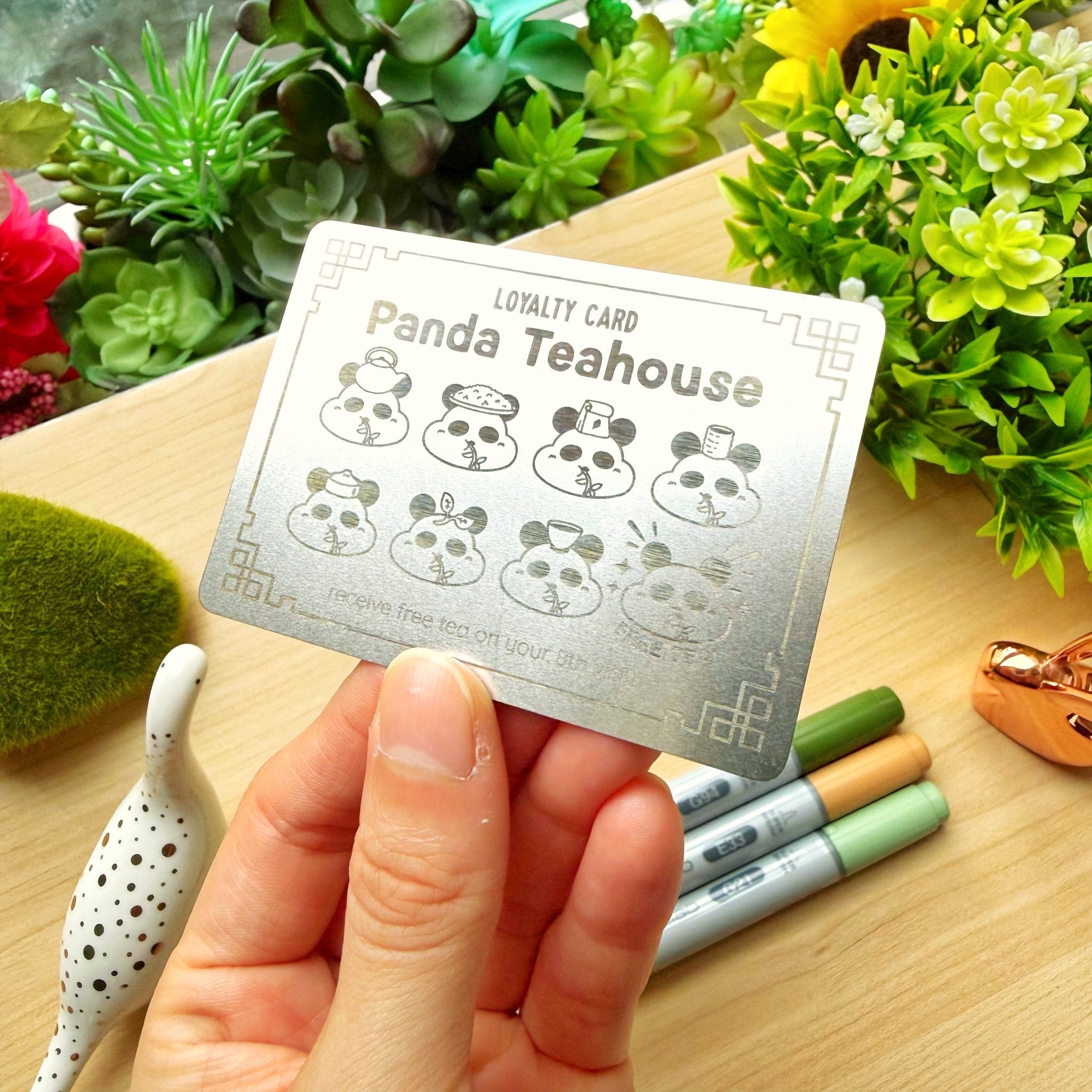 Metal Washi Cutter - Lil' Panda Teahouse Reward Card - SumLilThings