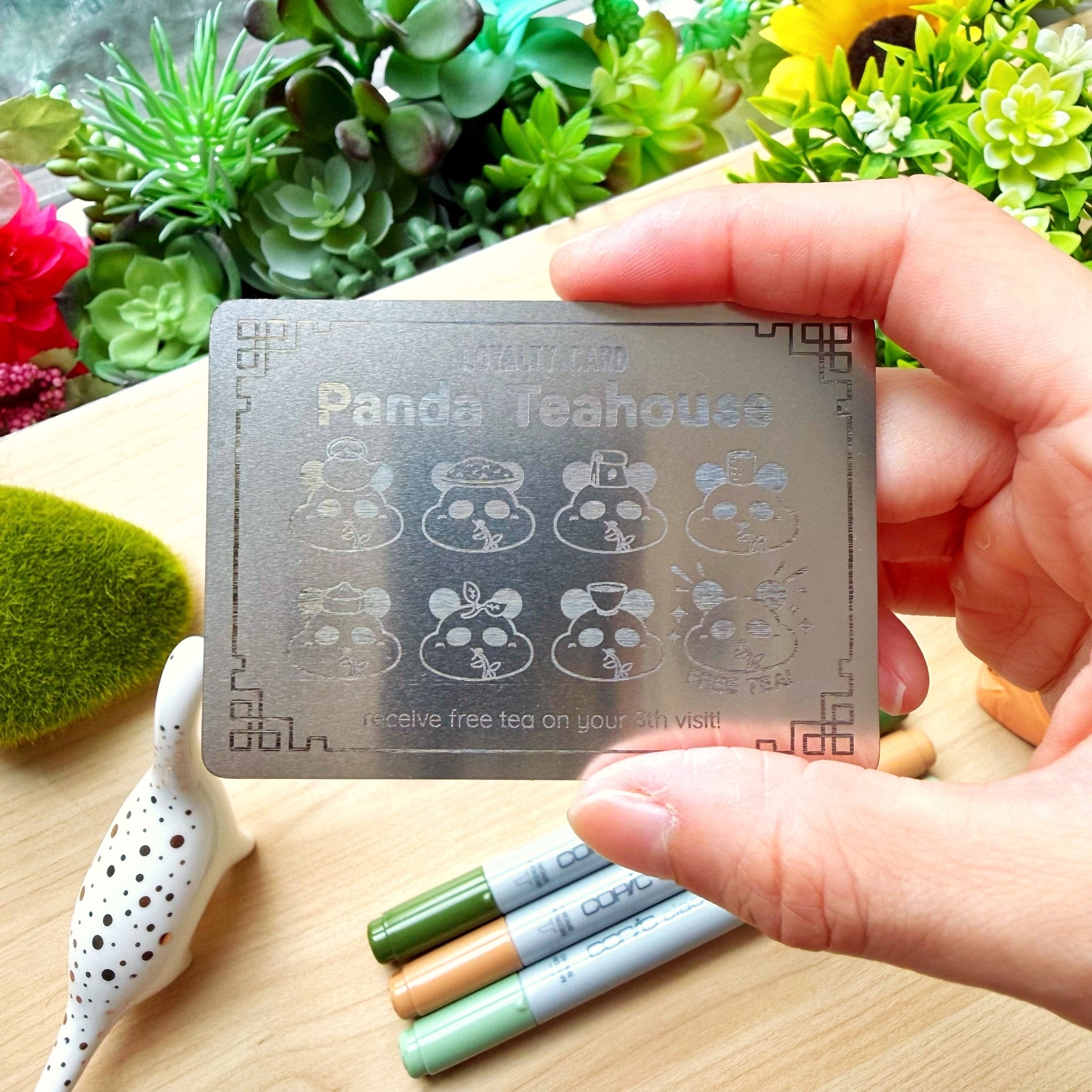 Metal Washi Cutter - Lil' Panda Teahouse Reward Card - SumLilThings