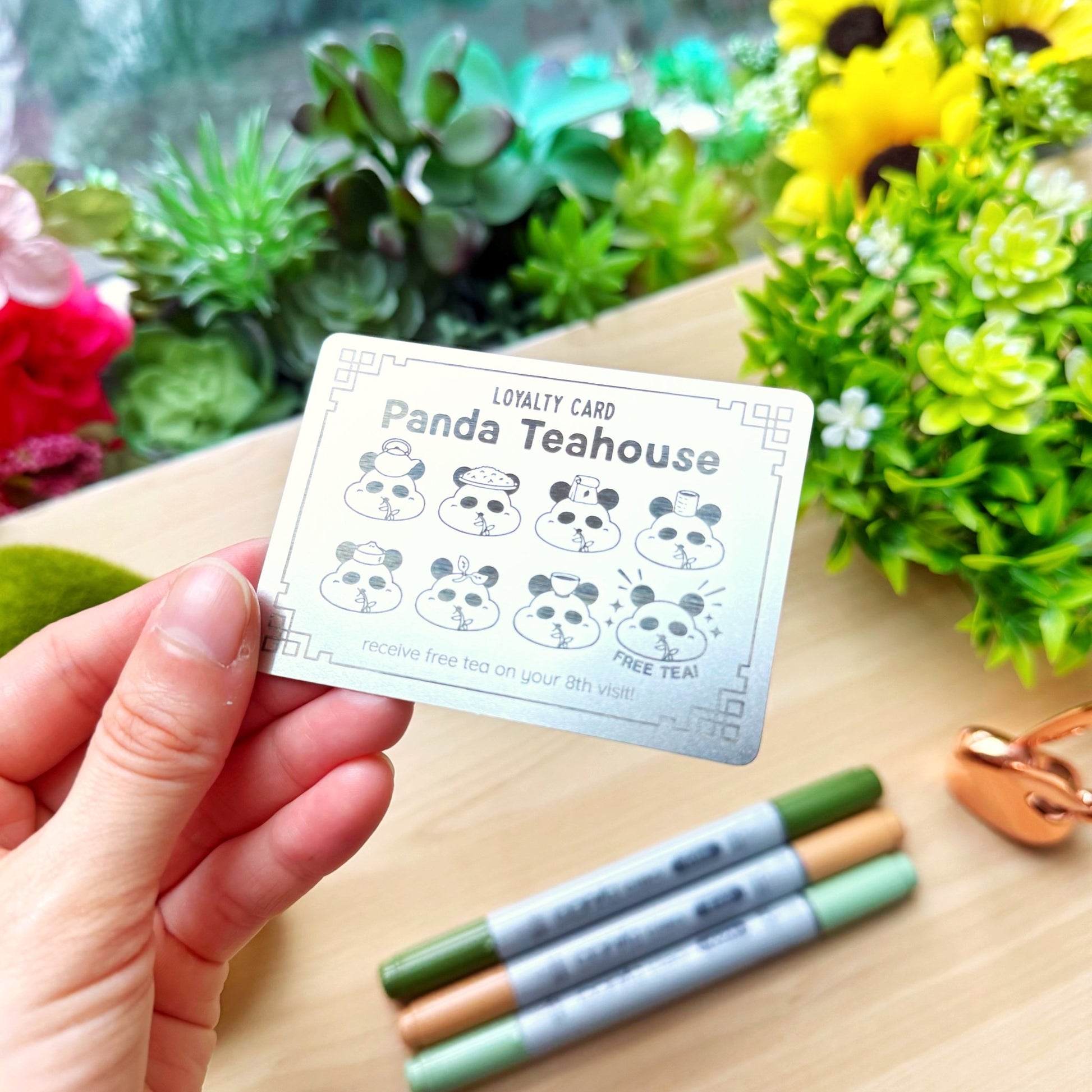 Metal Washi Cutter - Lil' Panda Teahouse Reward Card - SumLilThings