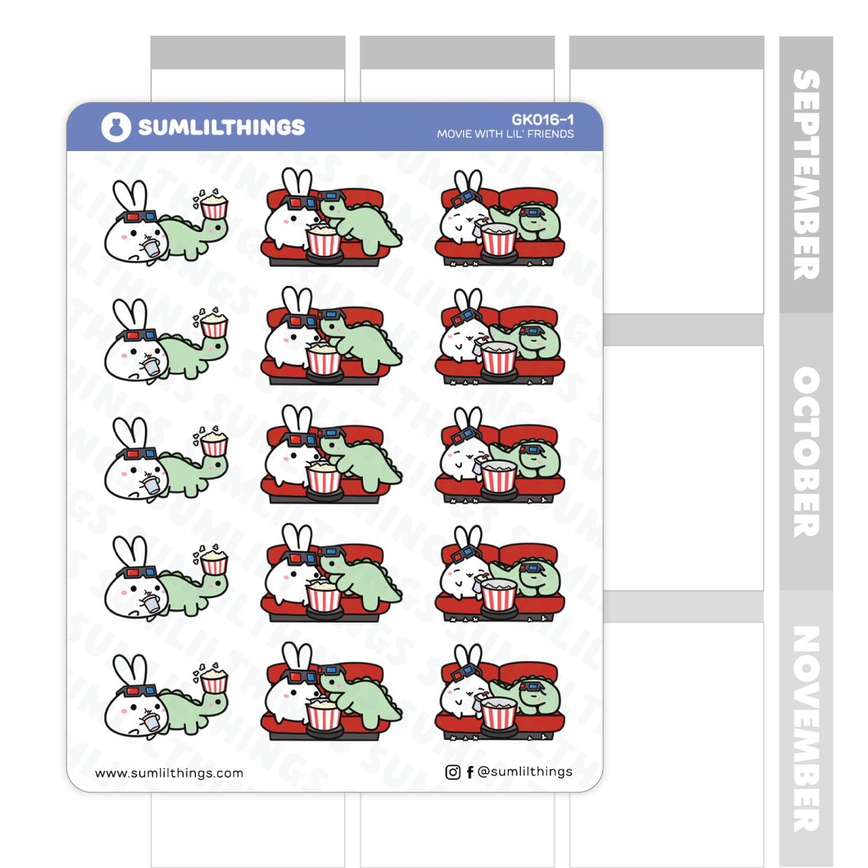 Movie with Lil' Friends Stickers - SumLilThings