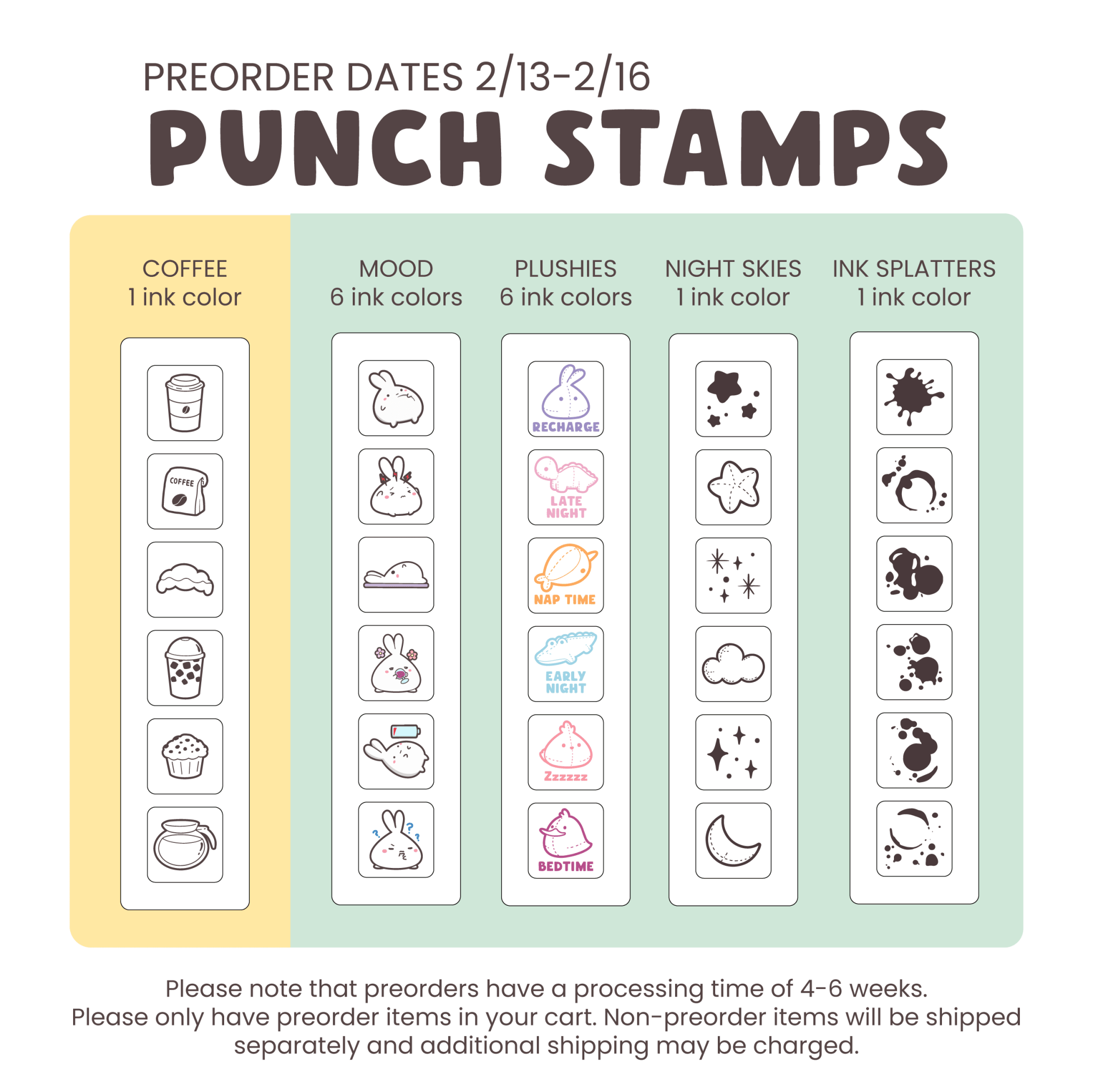 PREORDER Punch Stamps (10 Designs) - SumLilThings