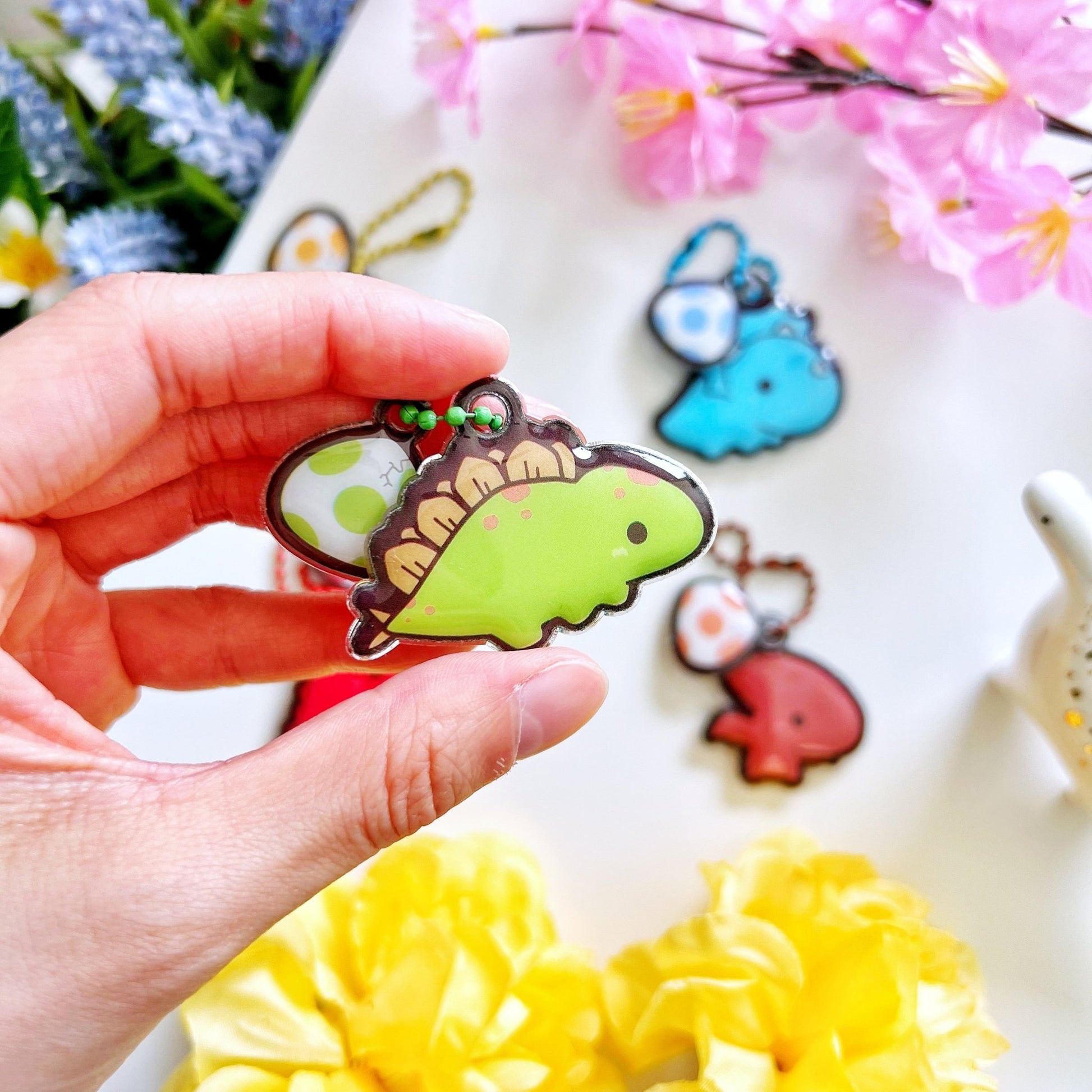 Puffy Keychain - Baby Dinos (Set of 5) - SumLilThings