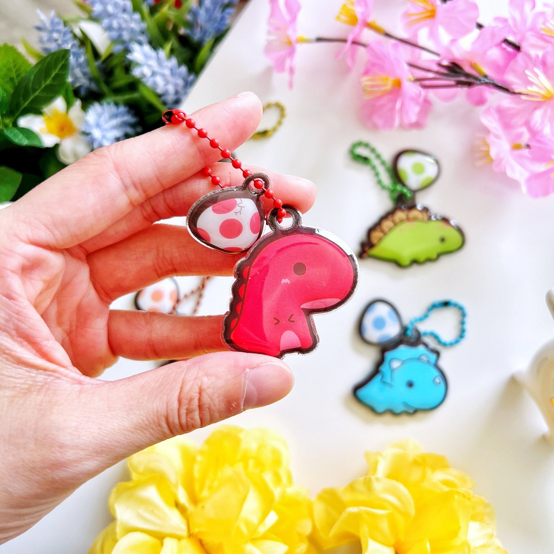 Puffy Keychain - Baby Dinos (Set of 5) - SumLilThings