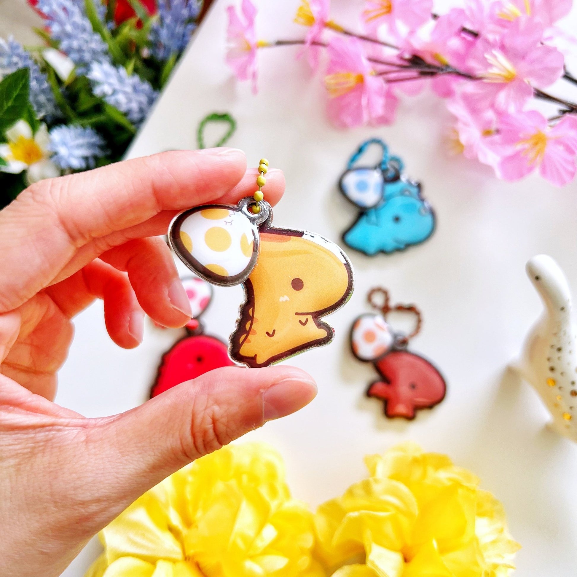 Puffy Keychain - Parasaurolophus - SumLilThings