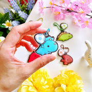 Puffy Keychain - Triceratops - SumLilThings