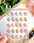 Seal Sticker - Baby Capybaras - Transparent - SumLilThings